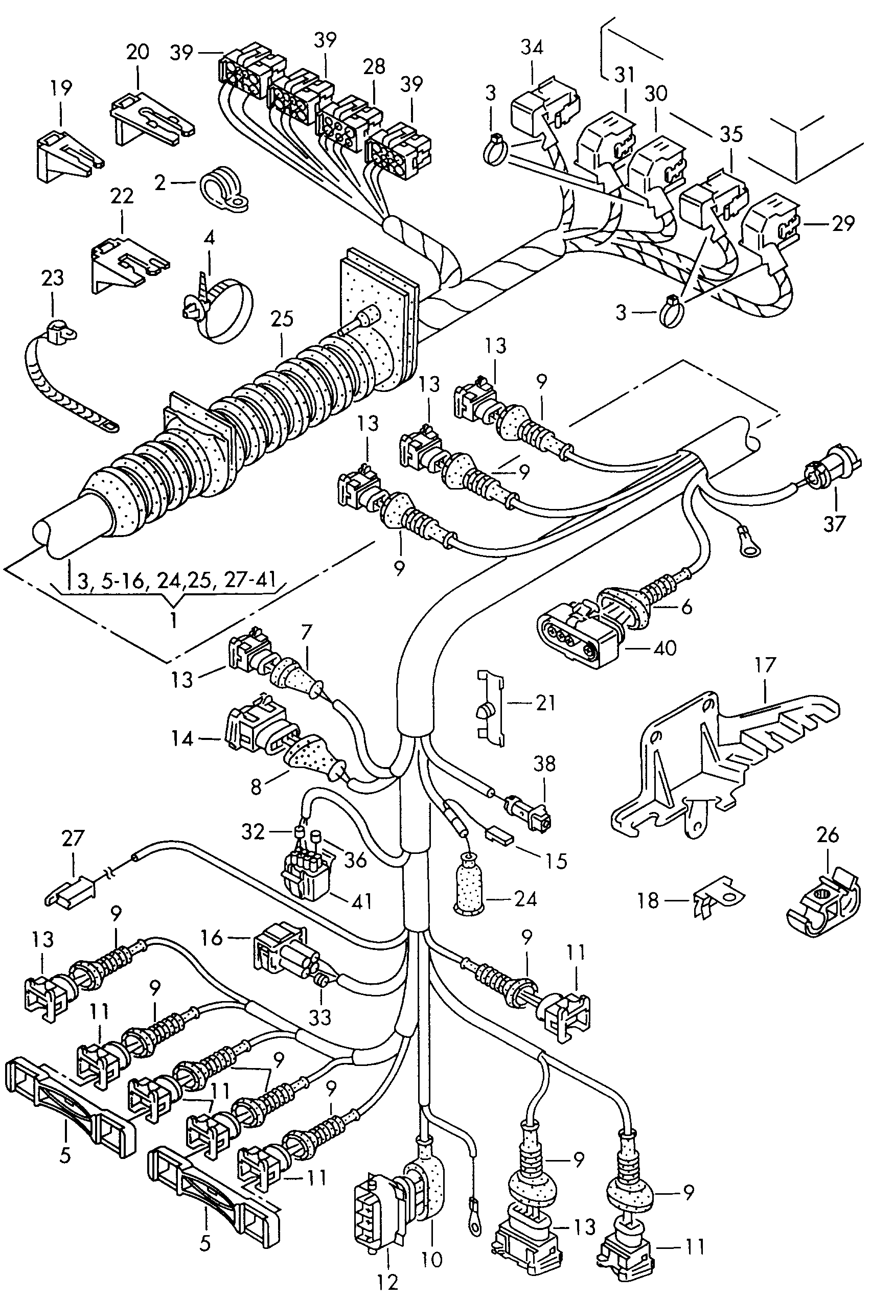 VAG 1J0973713G - Korjaussarja, johtosarja inparts.fi