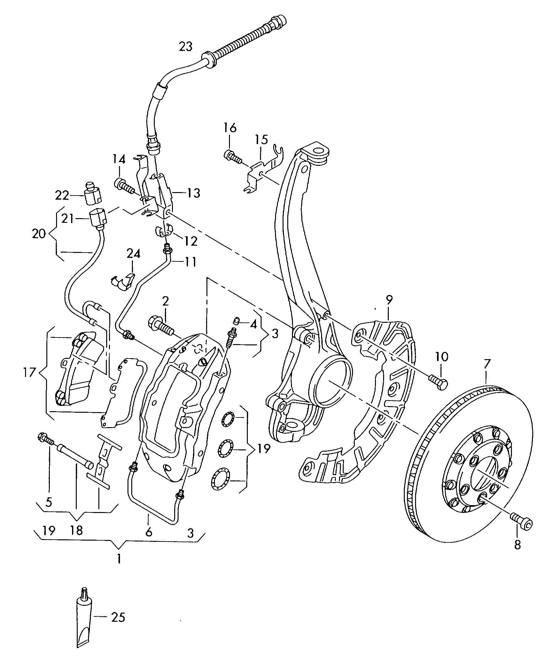 Skoda 7L0 907 637 - Kulumisenilmaisin, jarrupala inparts.fi