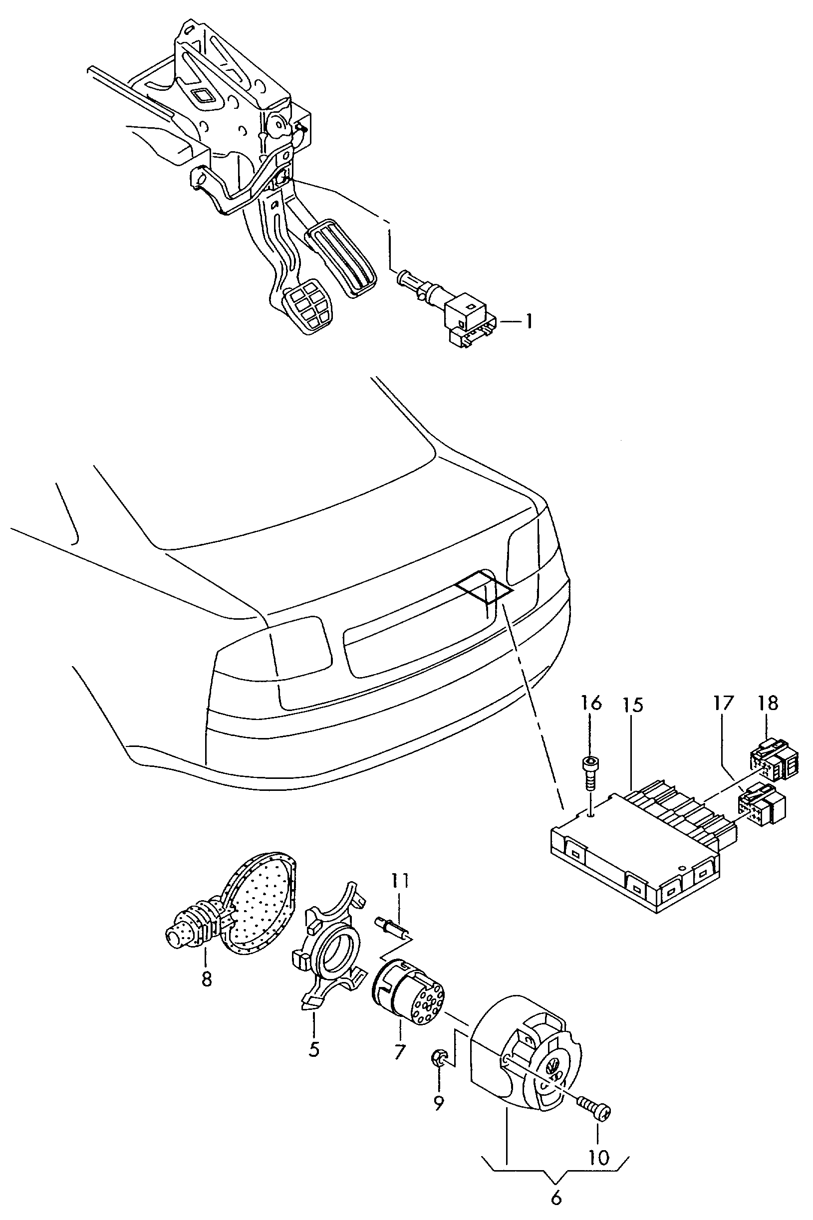 Seat 7L6 945 511 - Jarruvalokatkaisin inparts.fi