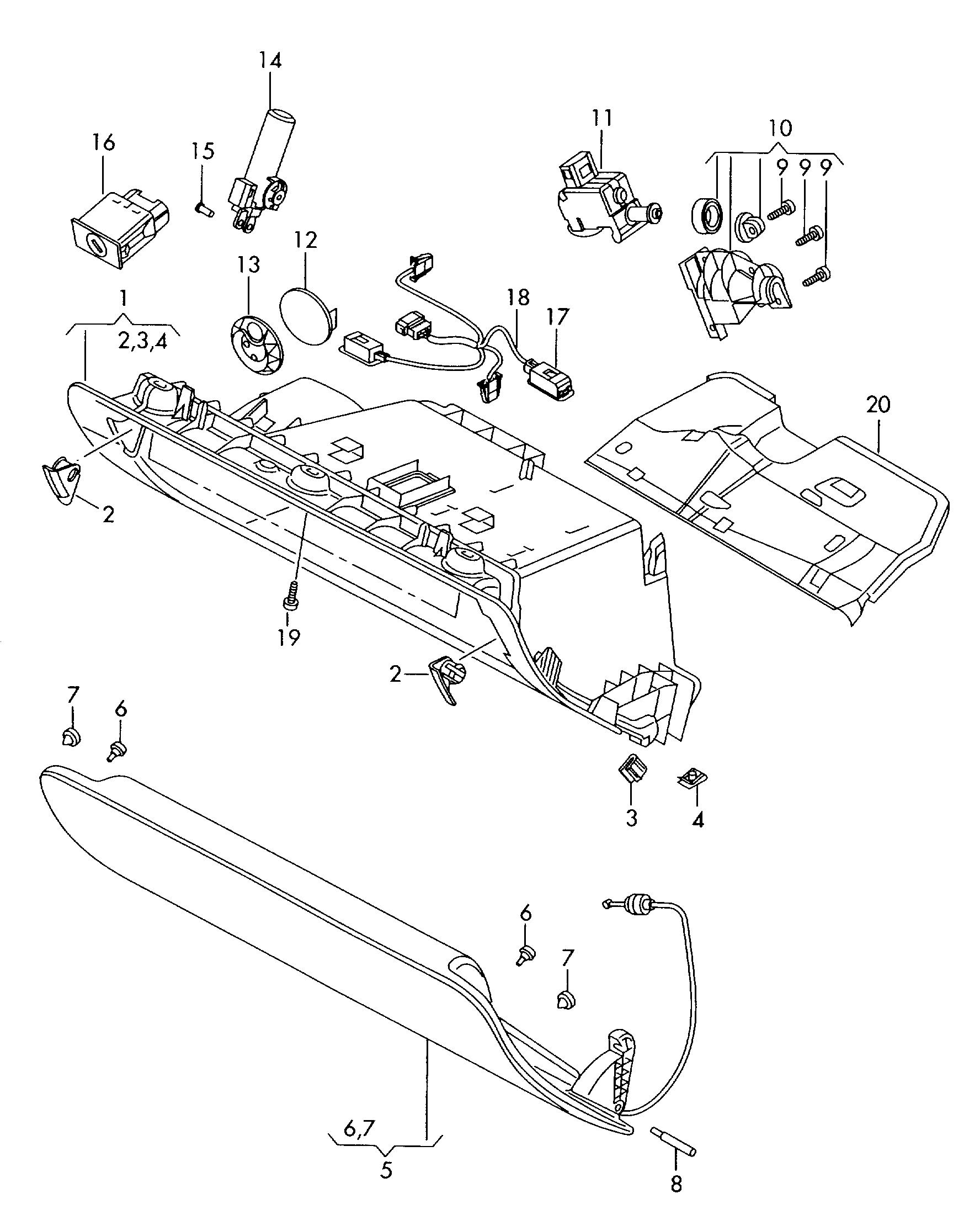 Seat 1J0858137B - Clip inparts.fi