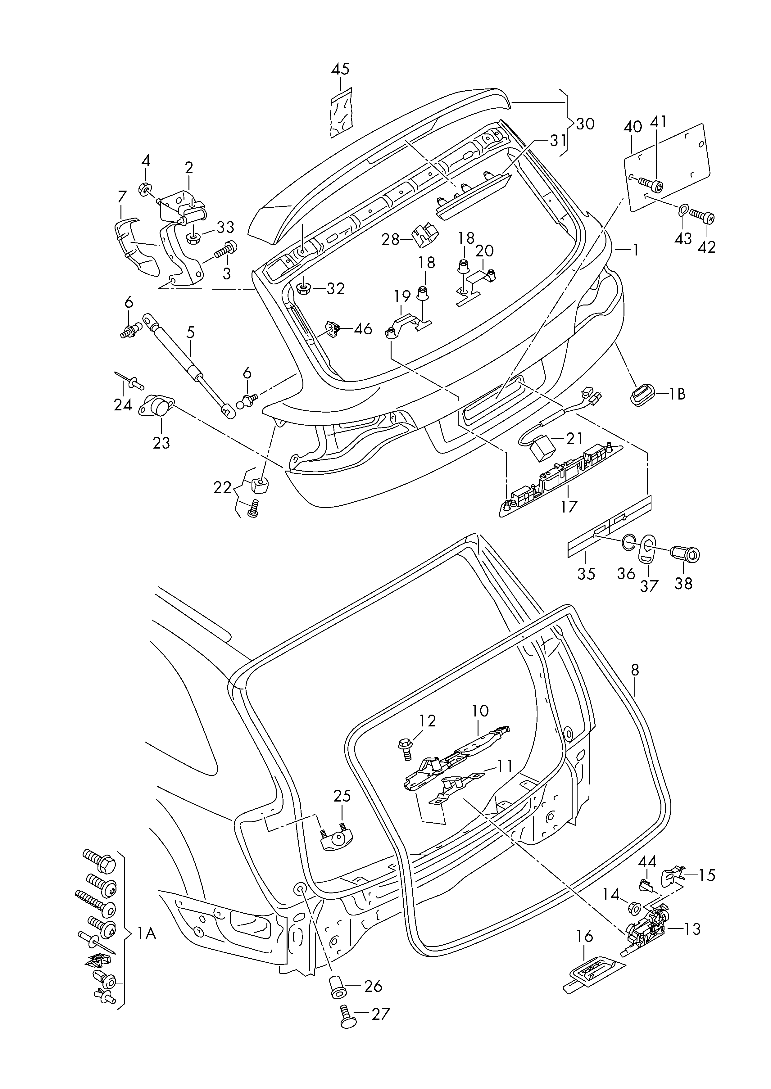 VAG 4L0 827 552F - Kaasujousi, tavaratila inparts.fi