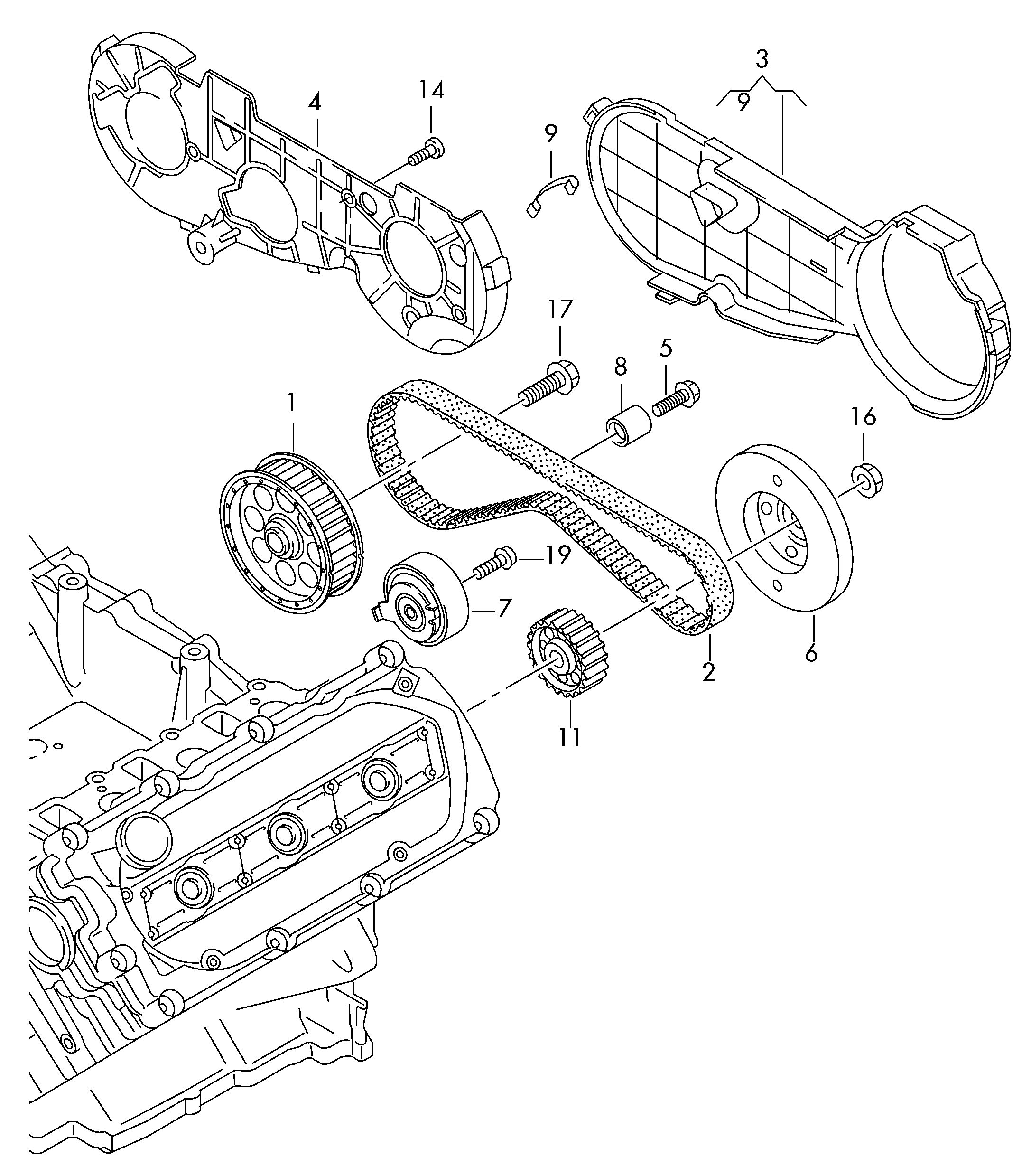 Skoda 03L 109 244 D - Ohjainrulla, hammashihna inparts.fi