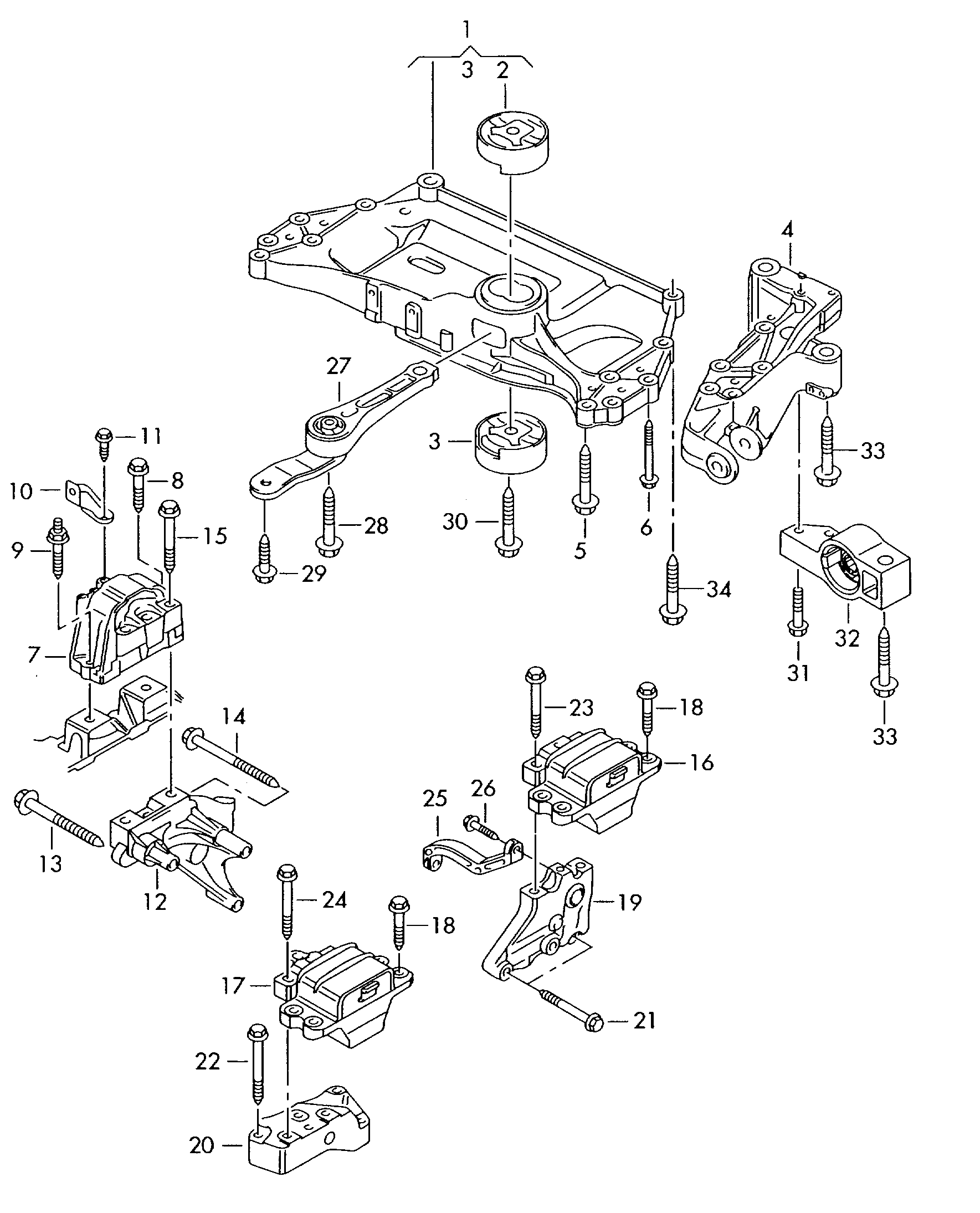 Skoda 1K0 199 868 A - Vaihteiston ripustus inparts.fi