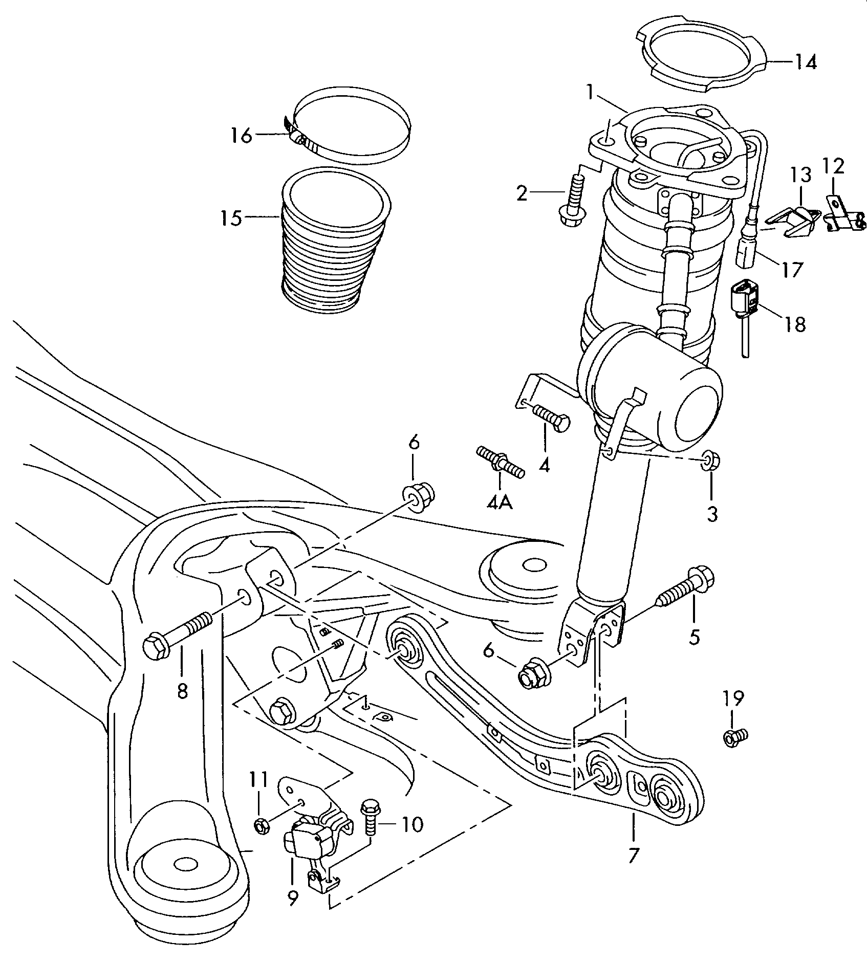 Seat 4E0 616 001 N - Ilmajousijalka inparts.fi