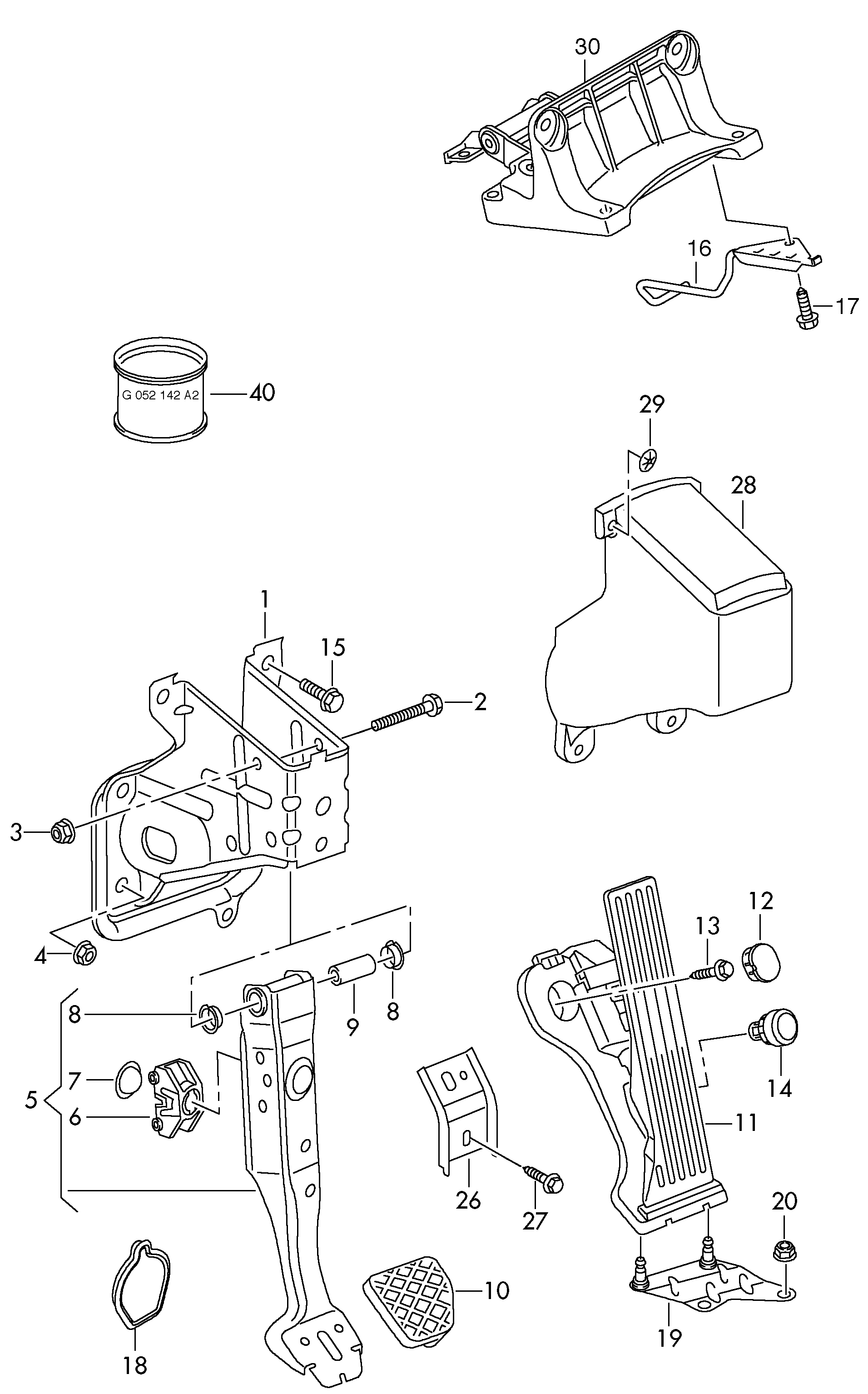 VW 1K1 723 503 AT - Sensori, kaasupolkimen asento inparts.fi