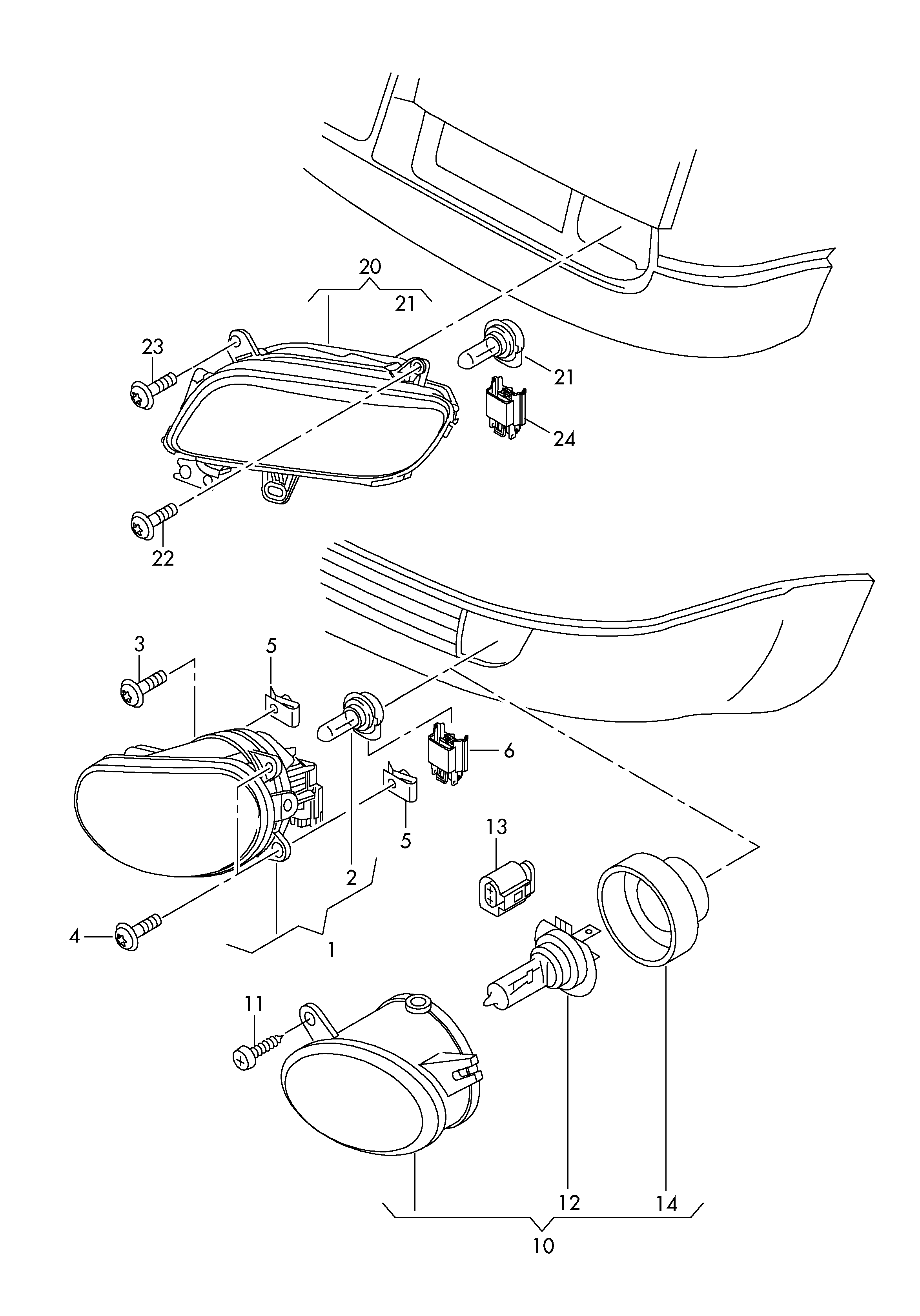 VAG N  10529701 - Polttimo, mutkavalonheitin inparts.fi