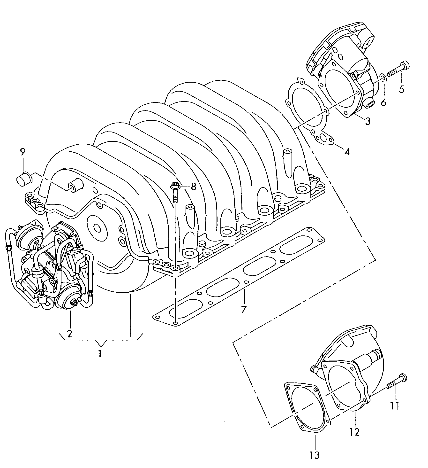 Skoda 077 133 062 A - Kaasuläpän kotelo inparts.fi