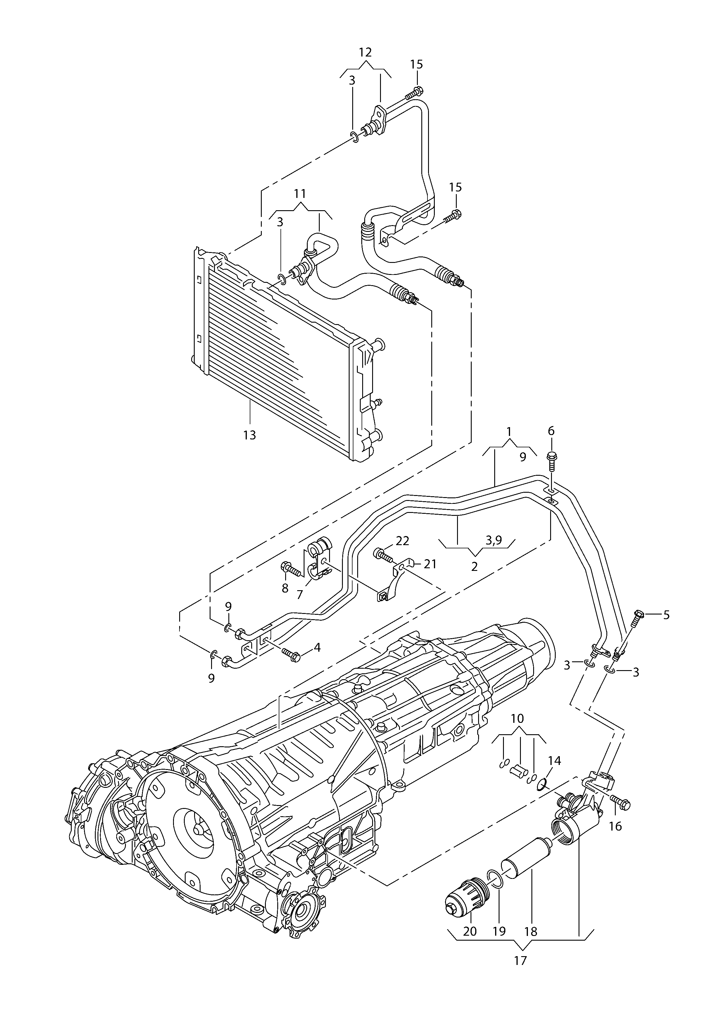 VW 0B5 325 240 B - Hydrauliikkasuodatin, automaattivaihteisto inparts.fi