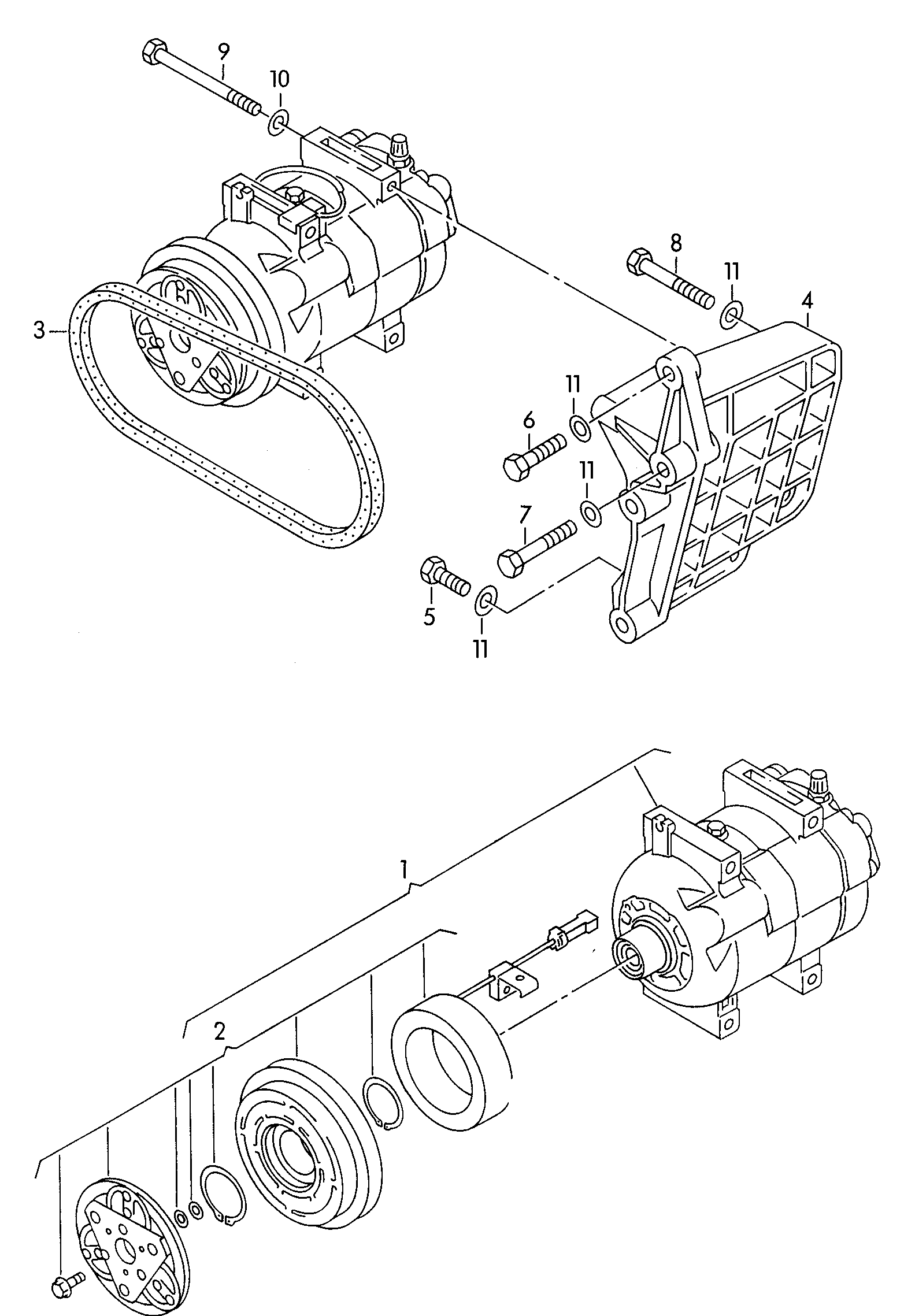 VW 4A0260805A - Kompressori, ilmastointilaite inparts.fi