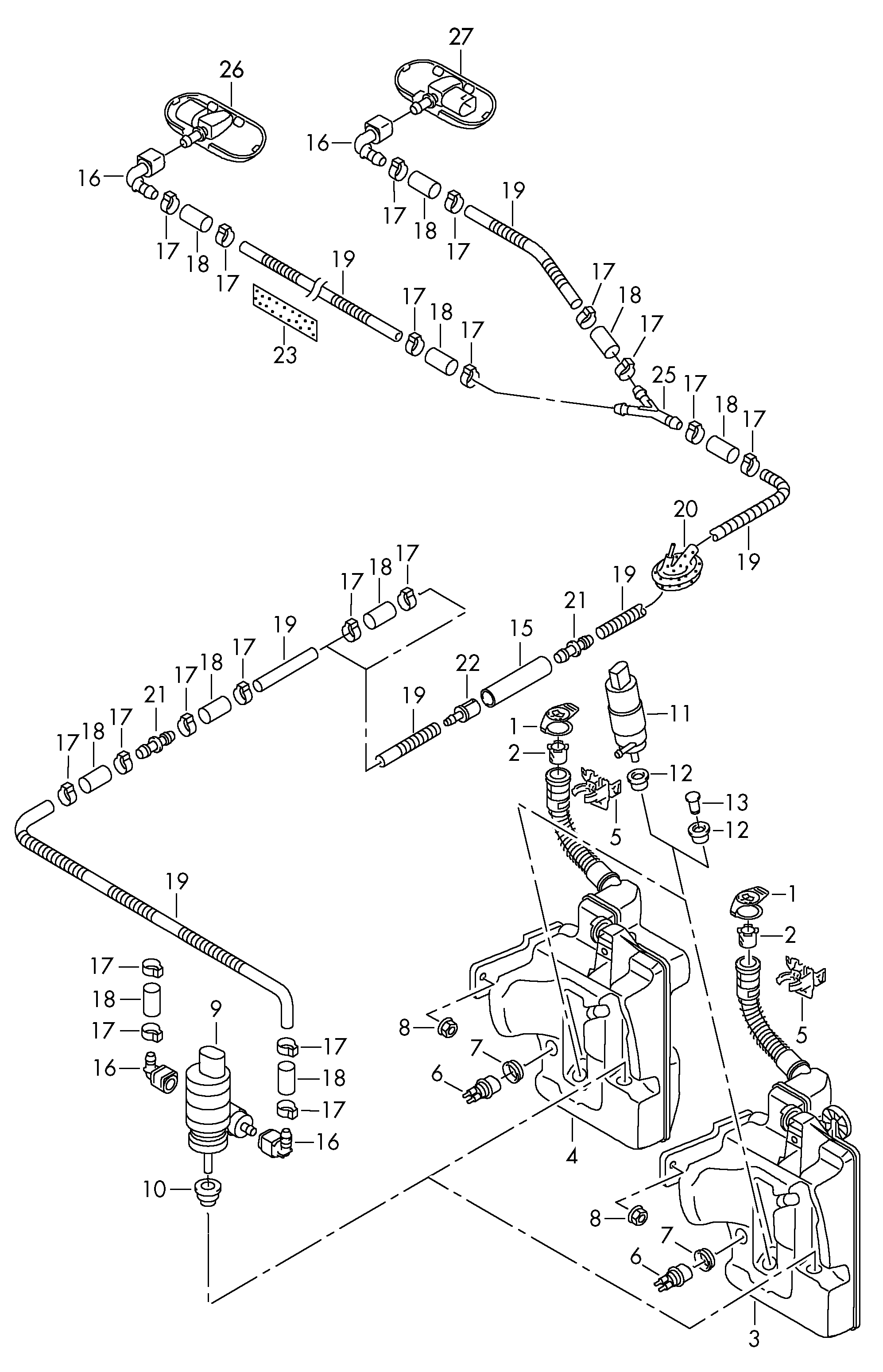 VAG 8J0 955 988 G - Pesusuutin, lasinpesulaite inparts.fi