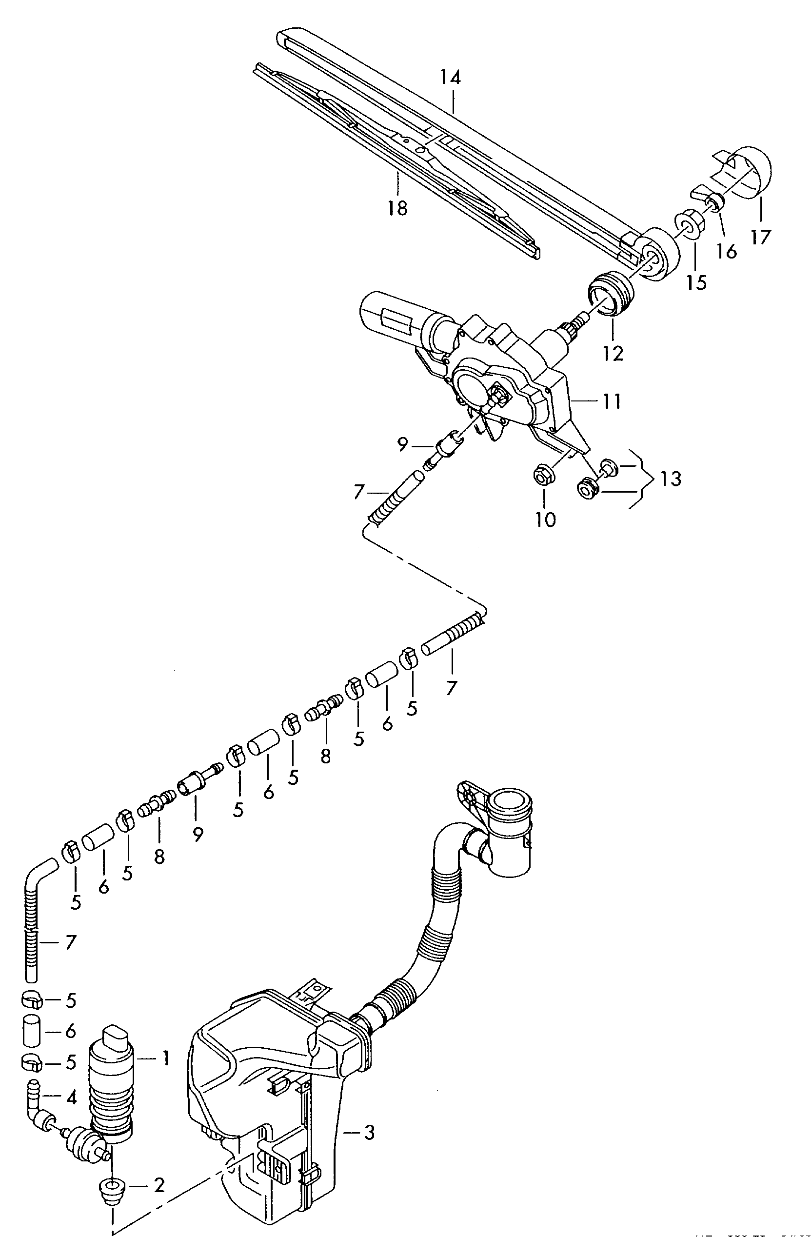 VW 8X4 955 425 - Pyyhkijänsulka inparts.fi