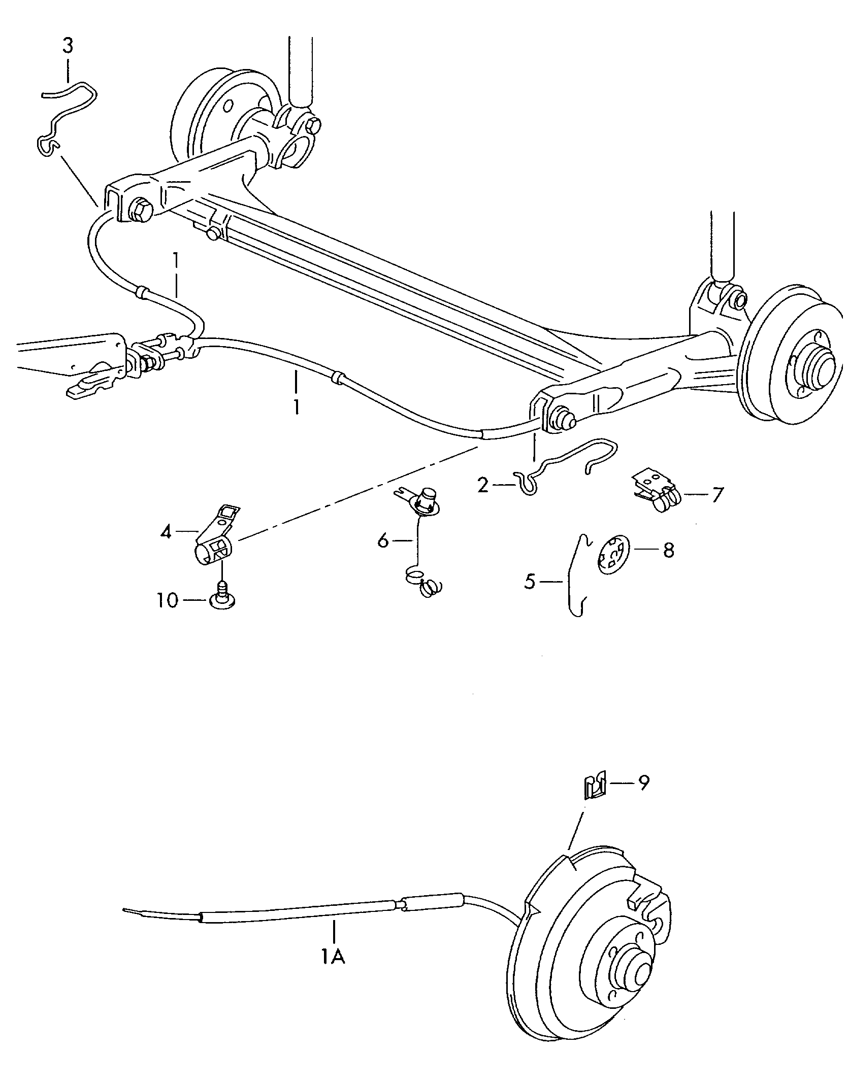 Skoda 6R0 609 721 C - Vaijeri, seisontajarru inparts.fi