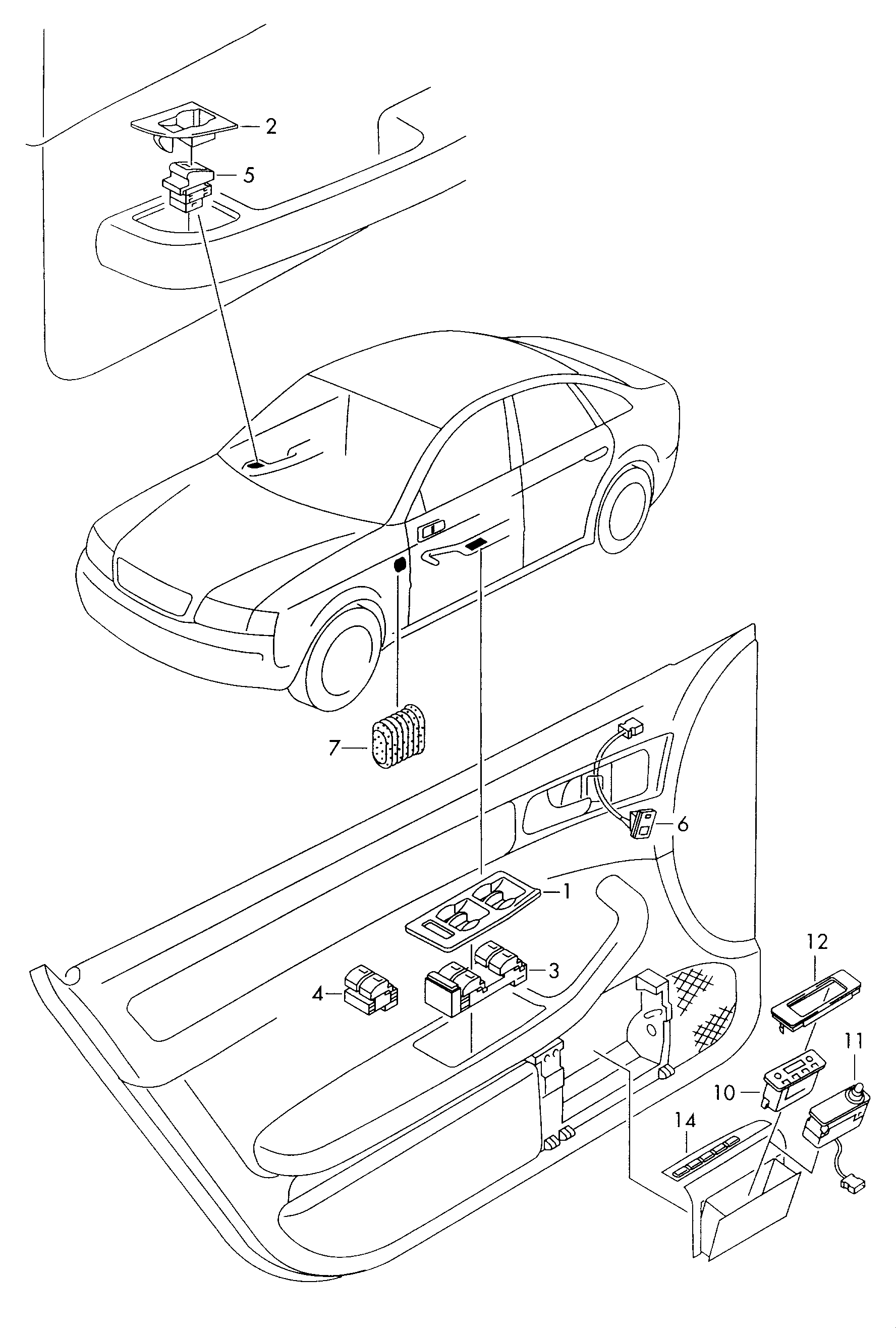 Seat 4B0 959 855 - Kytkin, lasinnostin inparts.fi