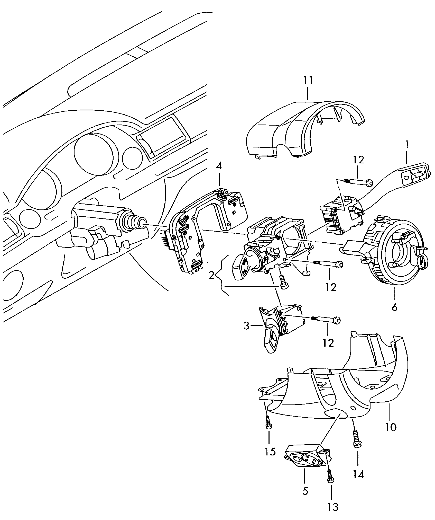 Seat 4E0 953 513 K - Kytkin, ohjausakseli inparts.fi