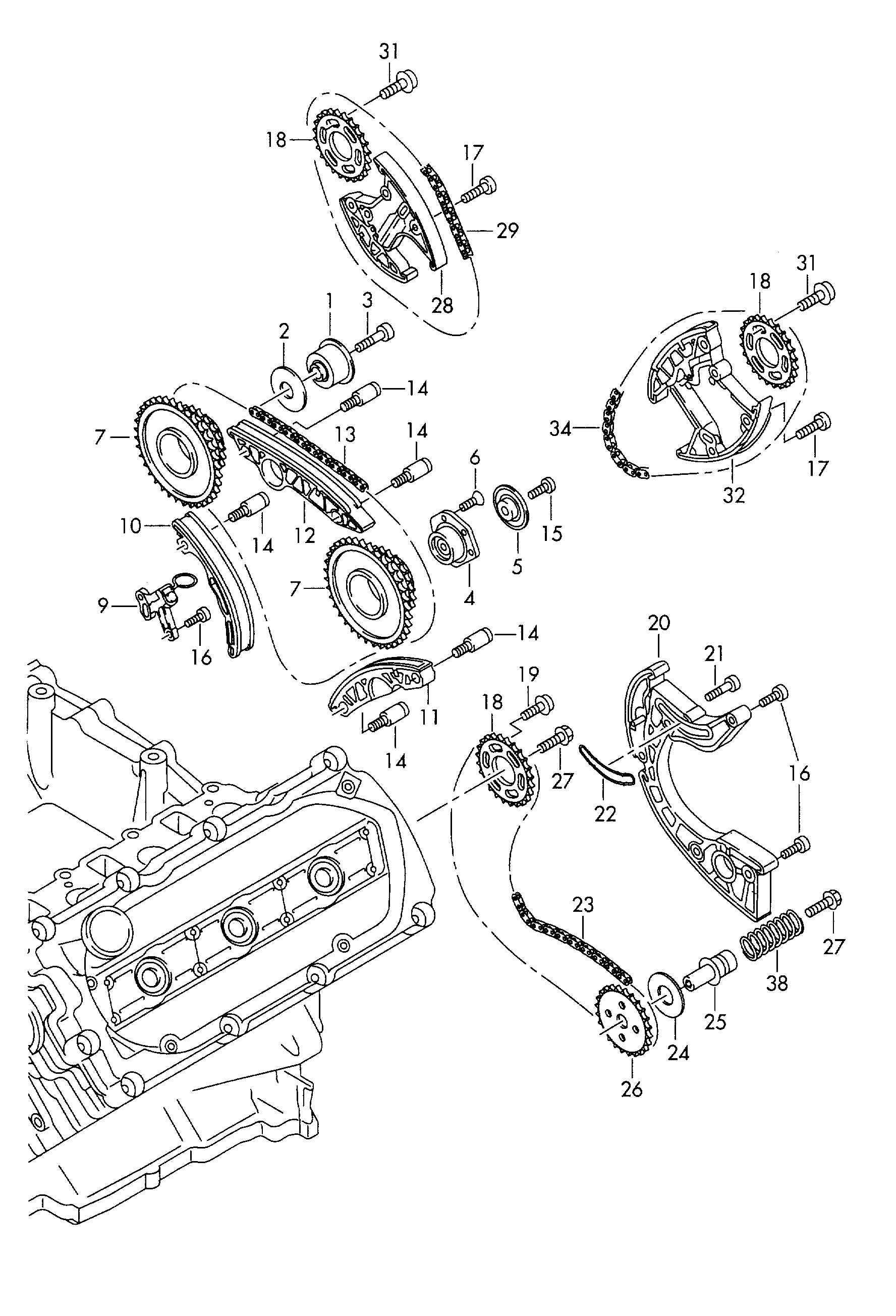 VAG 079 109 467 AE - Kiristyslaite, jakoketju inparts.fi