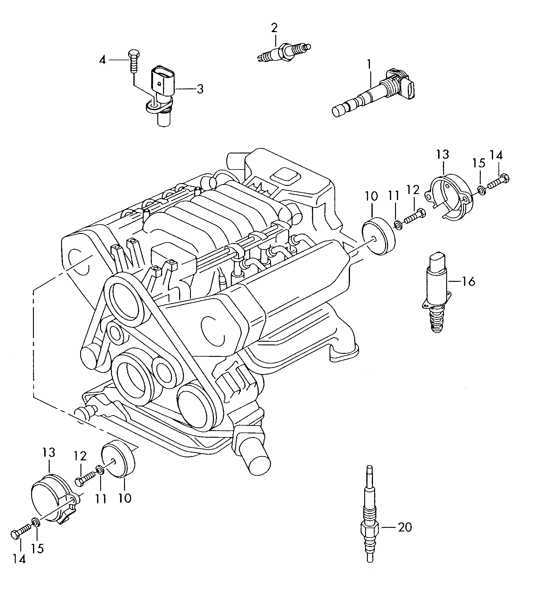 Seat 06E 905 163 - Tunnistin, nokka-akselin ajoitus inparts.fi