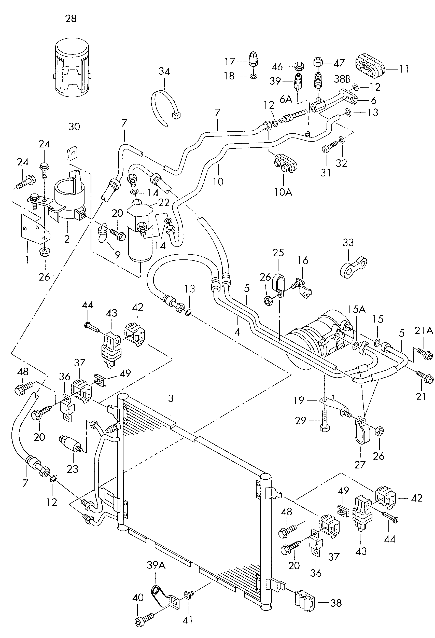 Seat 4B0 820 193 - Kuivain, ilmastointilaite inparts.fi