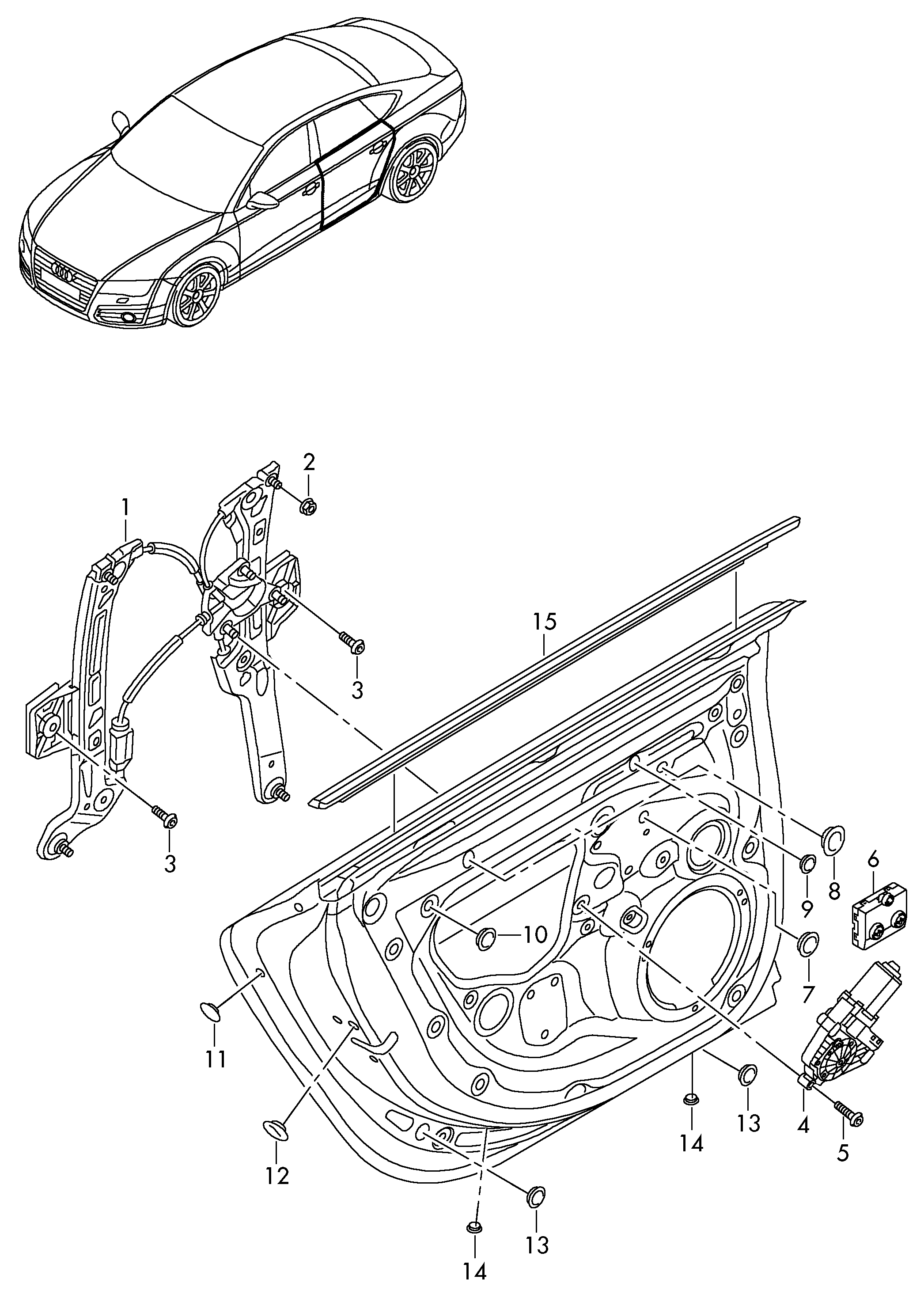 VAG 4G8839461A - Lasinnostin inparts.fi