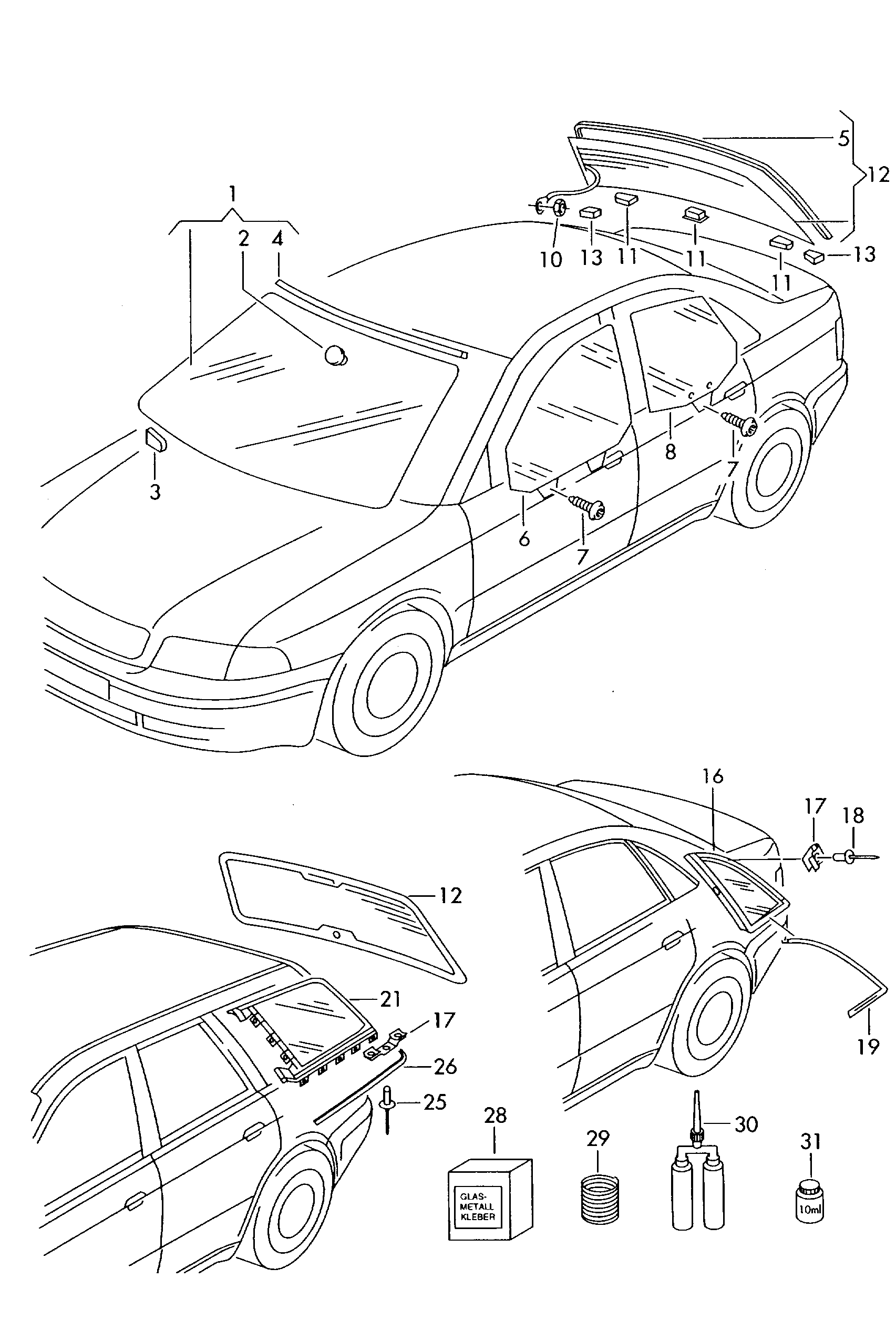 VAG 3B0972712 - Kaapelinkorjaussarja, sähkökeskus inparts.fi