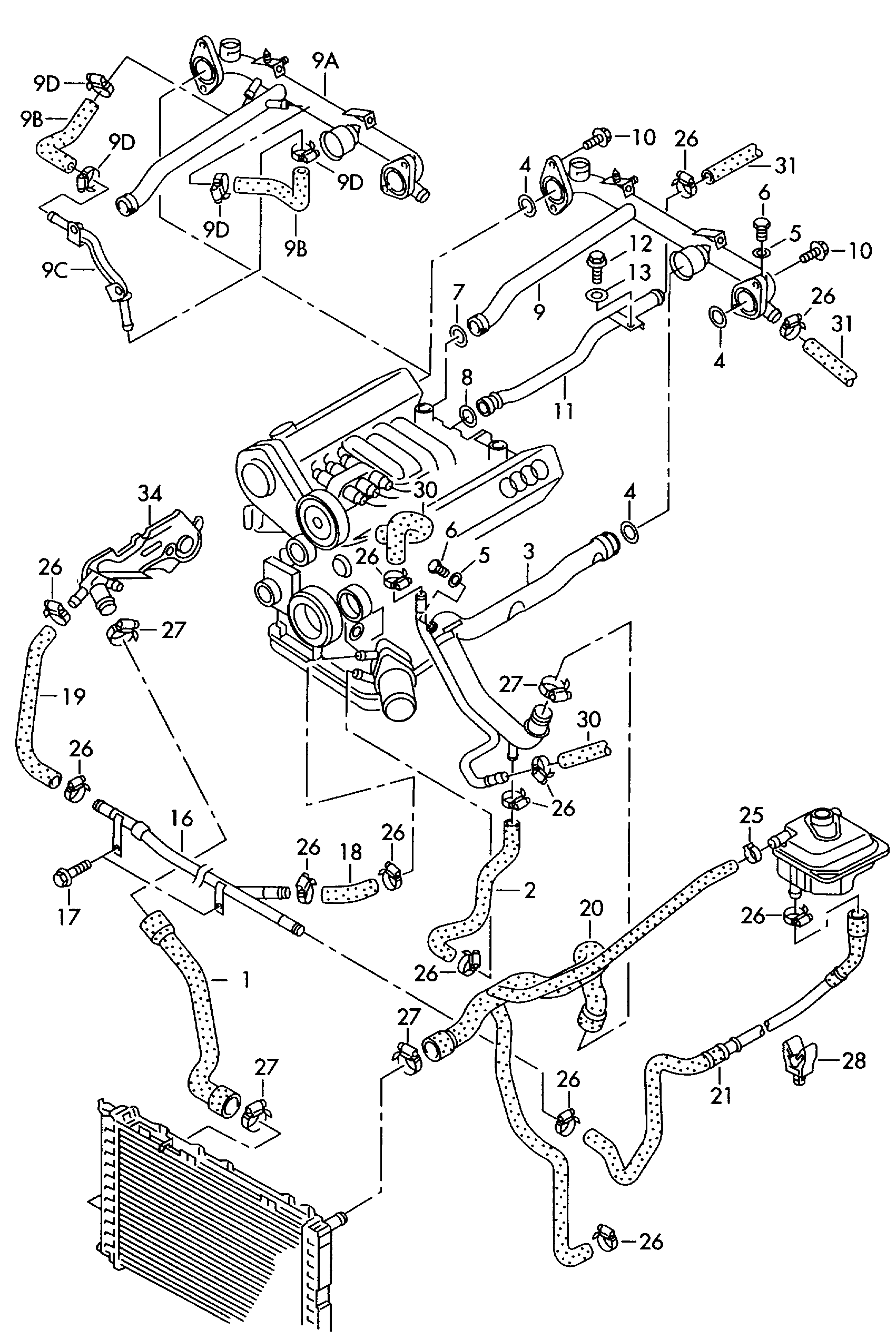 VAG N  90686701 - Jäähdytin,moottorin jäähdytys inparts.fi