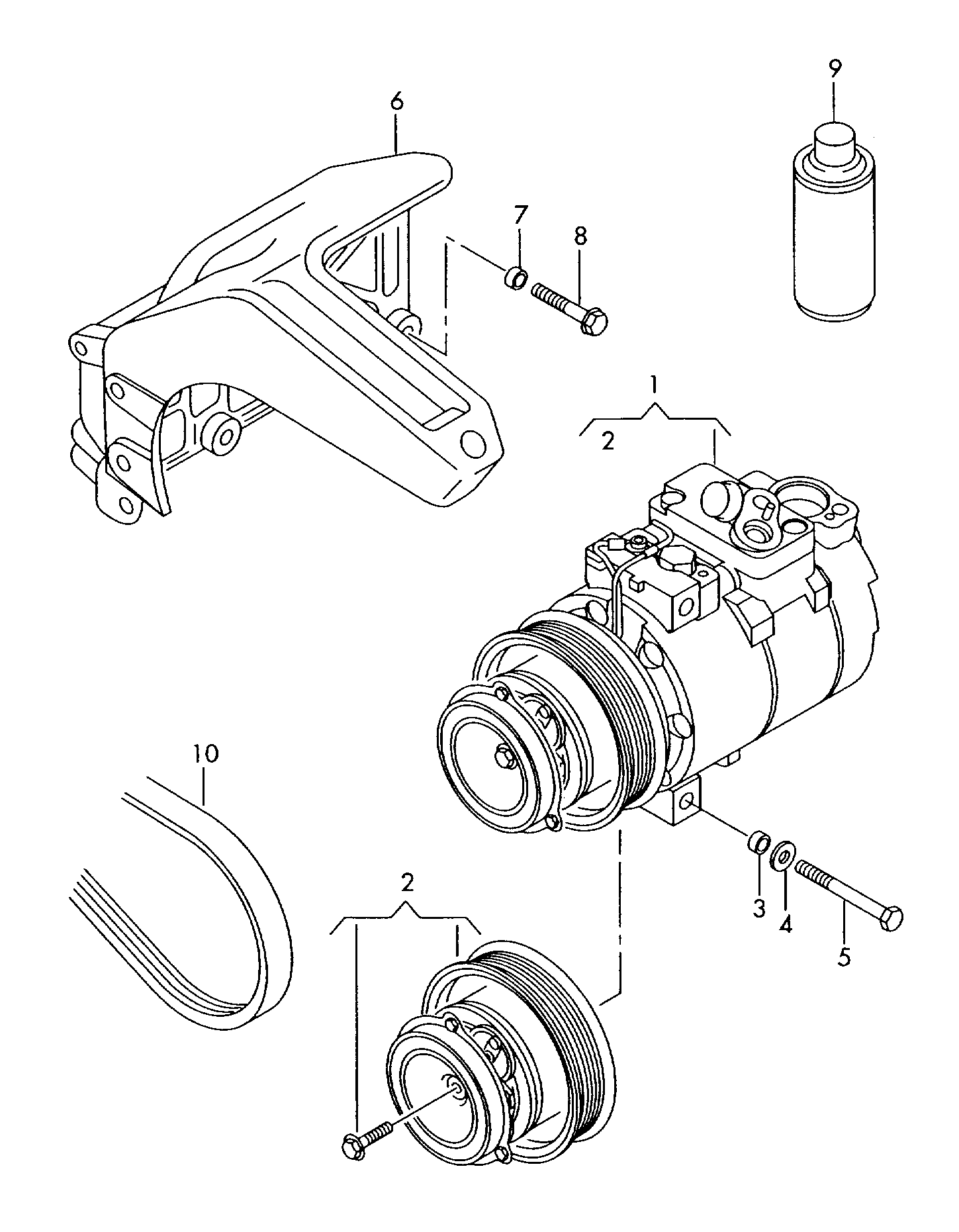 VW 4D0260805G - Kompressori, ilmastointilaite inparts.fi