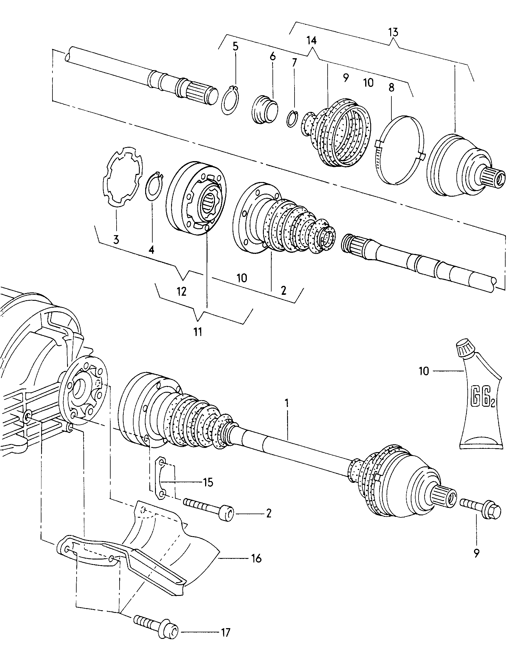 VAG 4D0 598 203 A - Paljekumi, vetoakseli inparts.fi