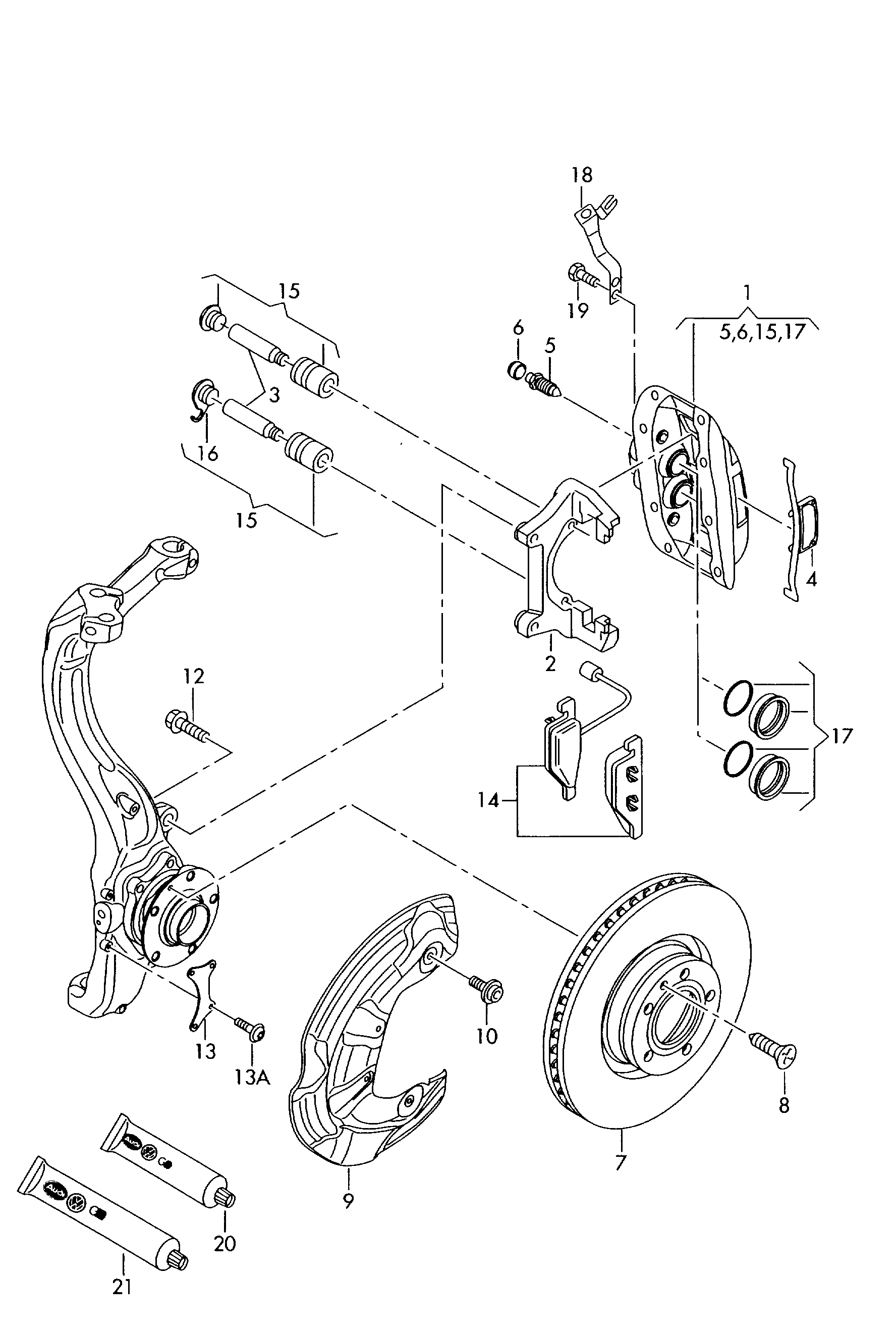 VAG 4D0 698 151AB - Jarrupala, levyjarru inparts.fi