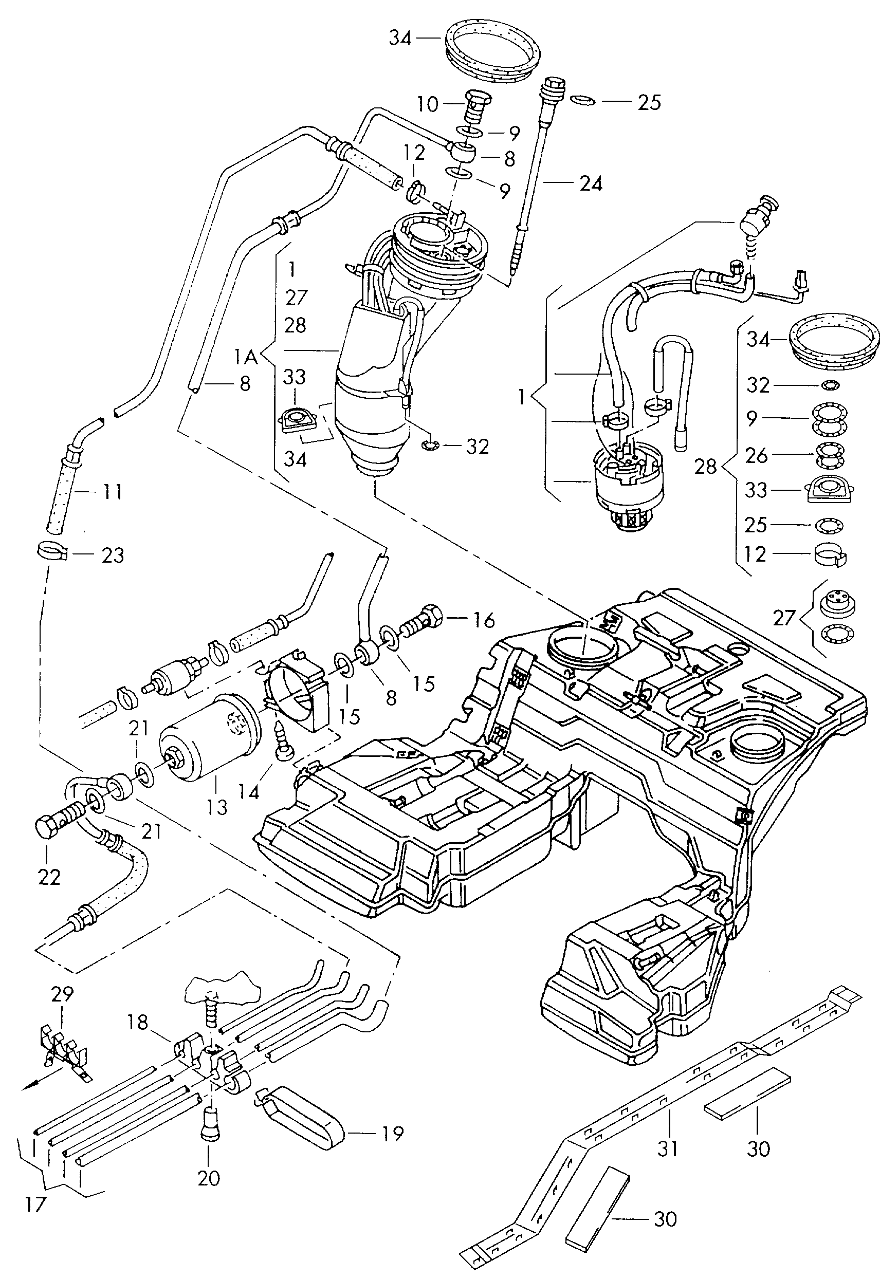 Seat 4D0298087B - Polttoainepumppu inparts.fi