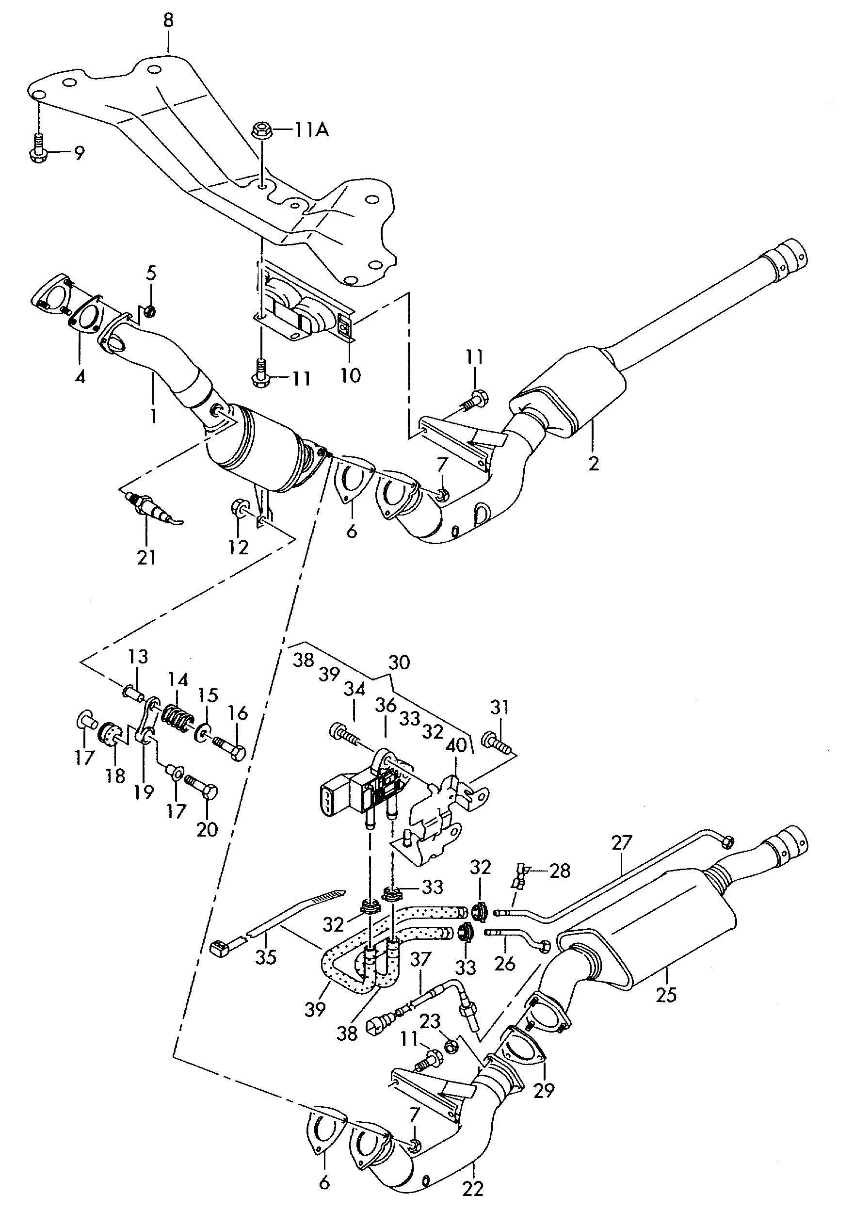 Seat 4F0 131 552AK - Sensori, pakokaasupaine inparts.fi