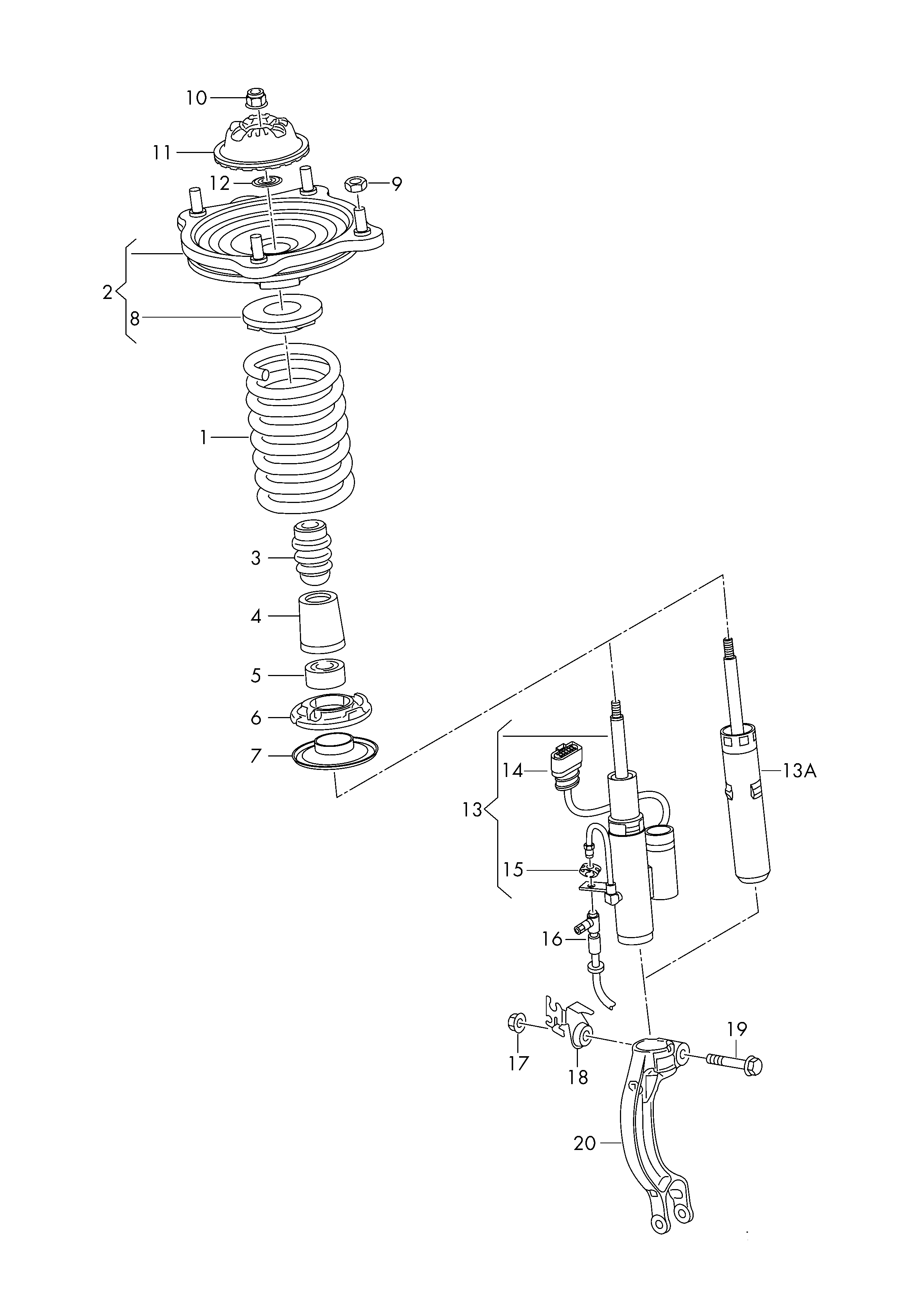 Seat 4G0 412 131 - Vaimennuskumi, jousitus inparts.fi