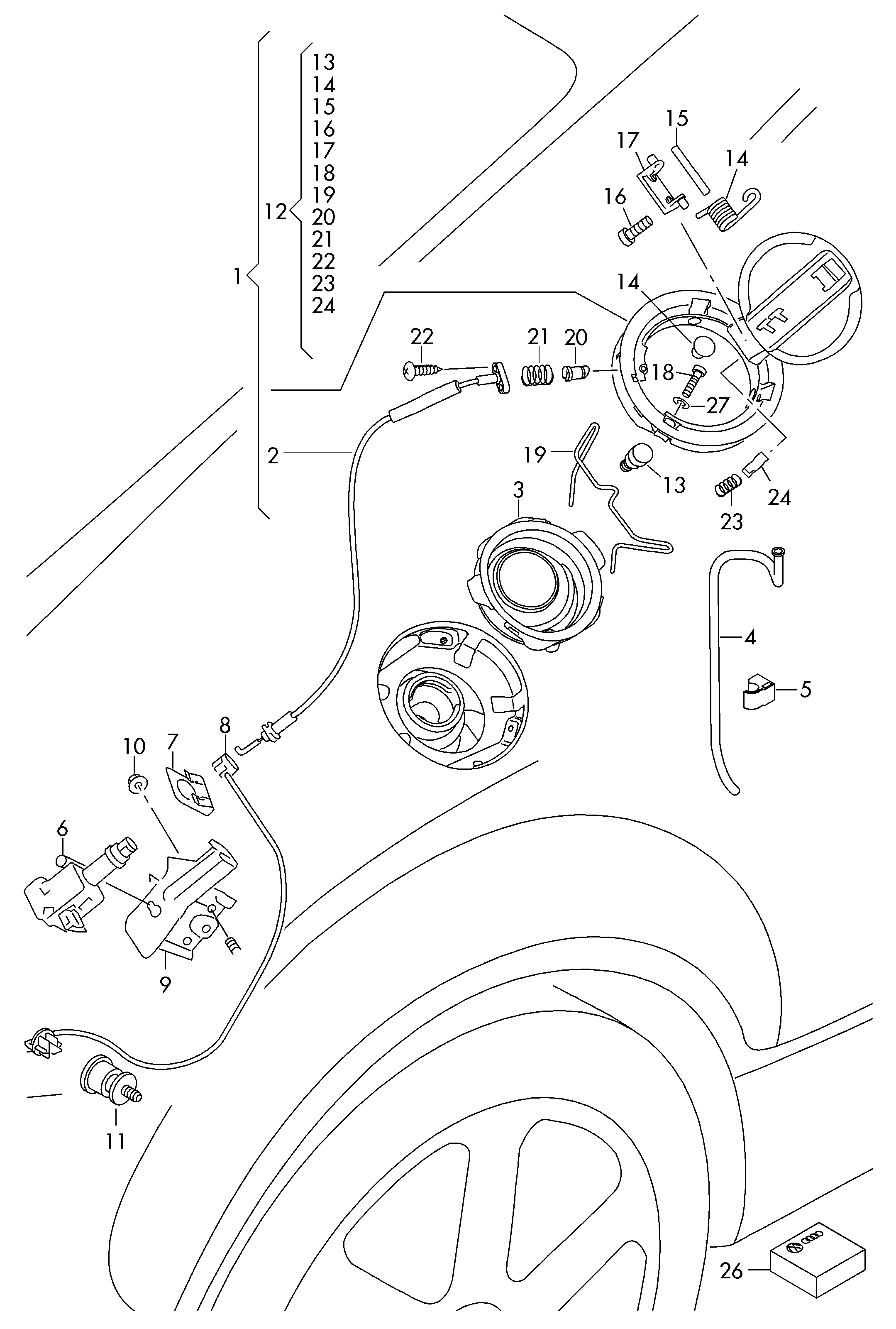 VW 1C0810773 - Säätöelementti, keskuslukitus inparts.fi