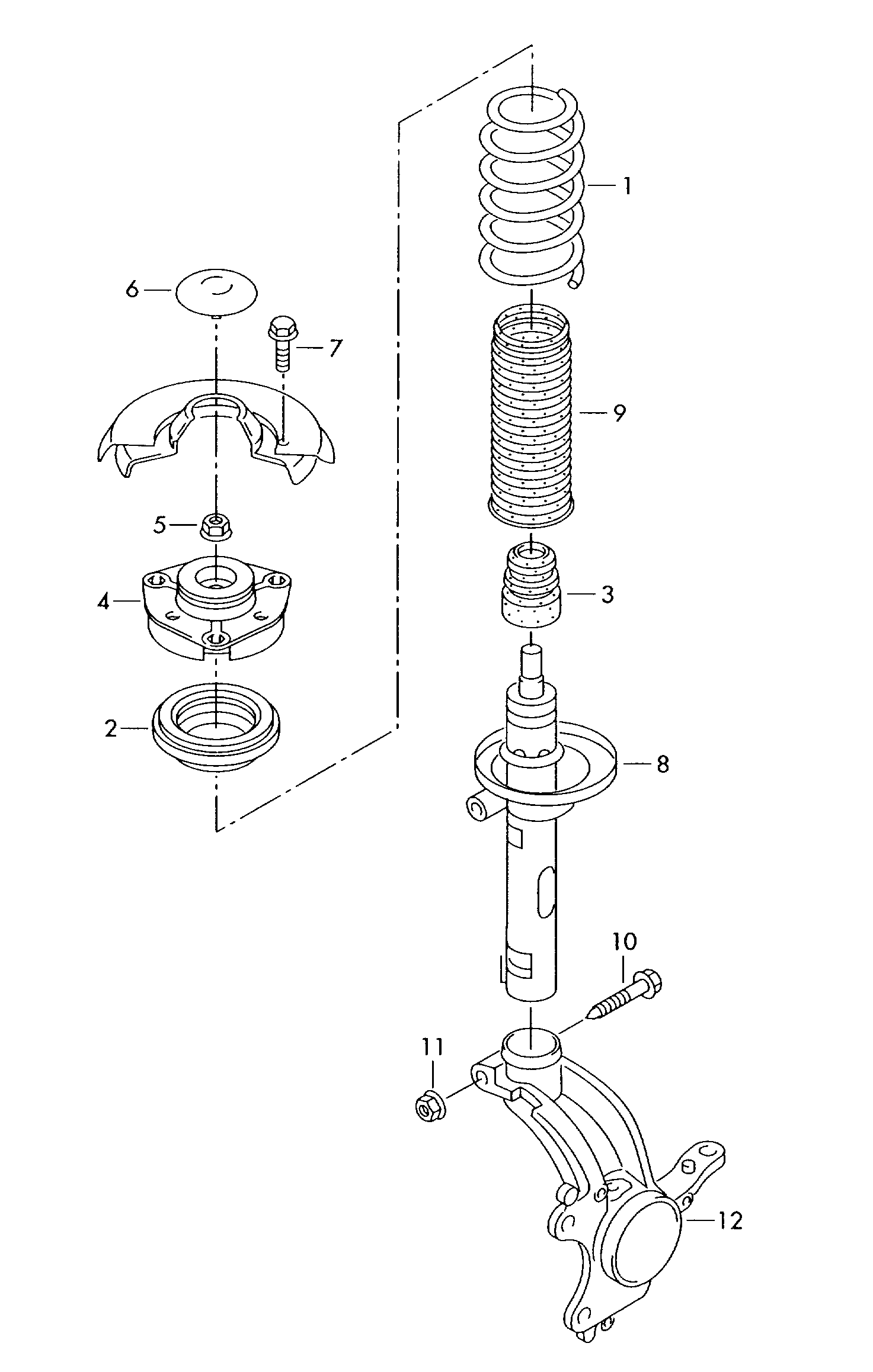 VAG 8Z0413031AB - Iskunvaimennin inparts.fi