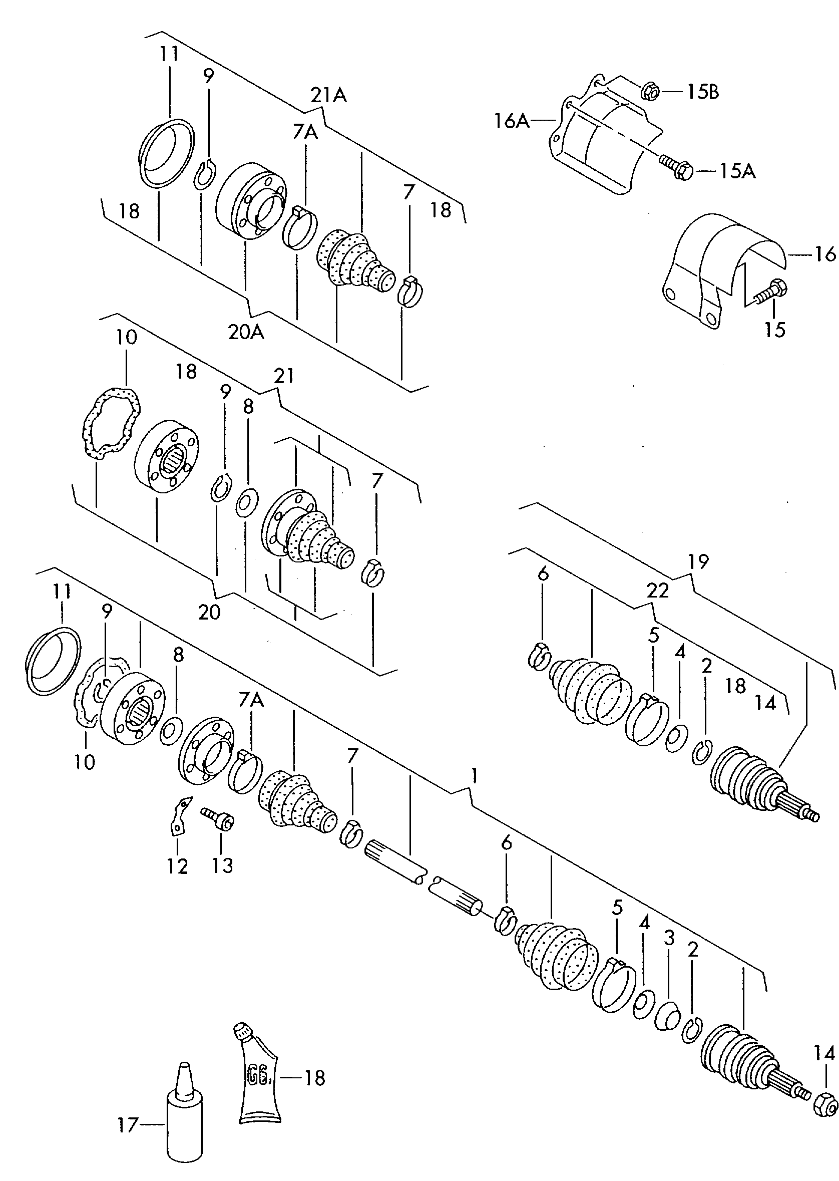 VW 8Z0 407 271 AQ - Vetoakseli inparts.fi