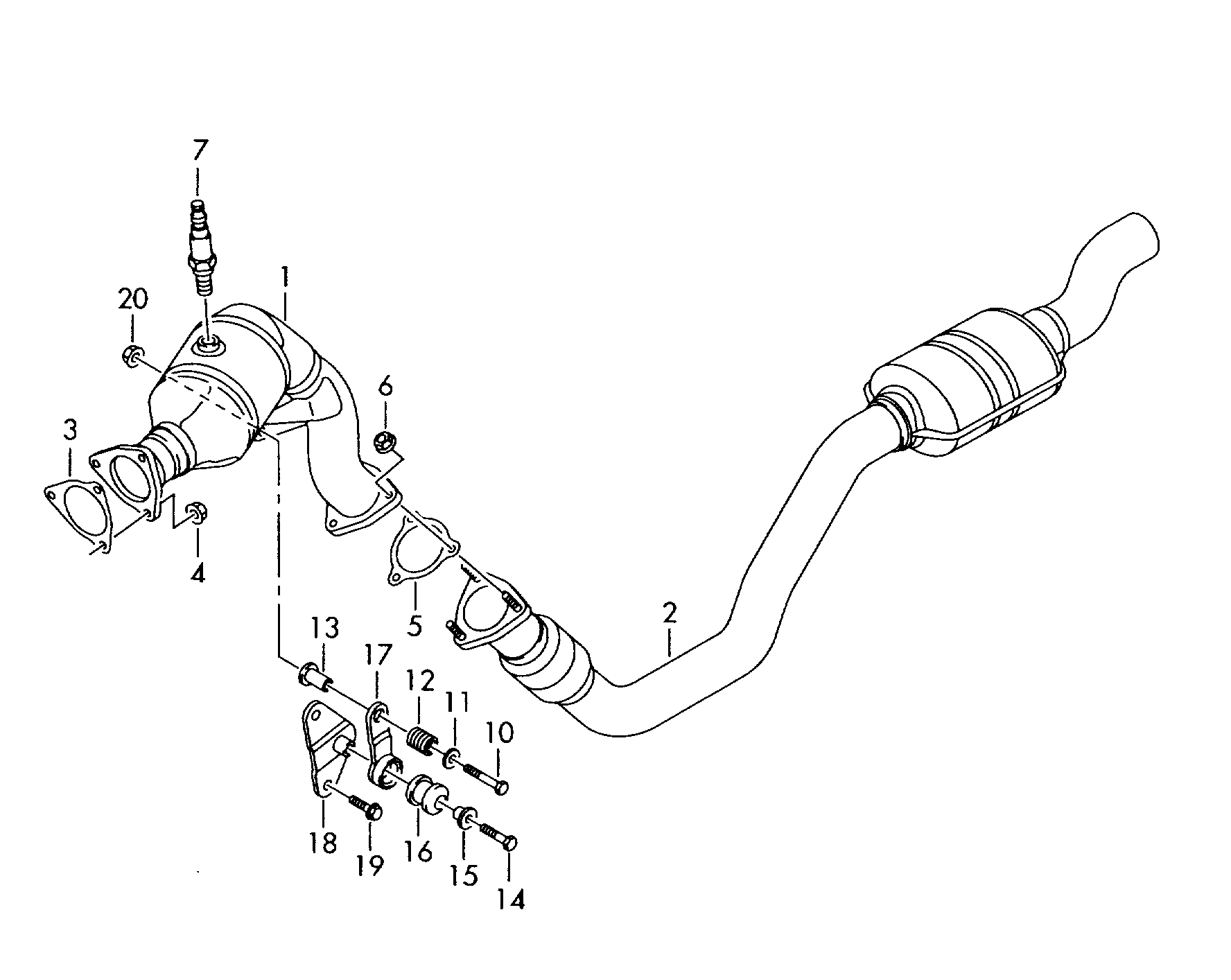 Skoda 8K0253115C - Tiiviste, pakoputki inparts.fi