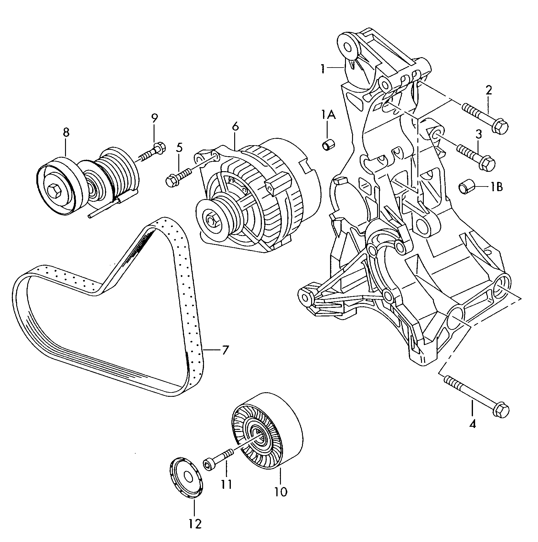 Seat 038 903 315 AN - Hihnankiristin, moniurahihna inparts.fi