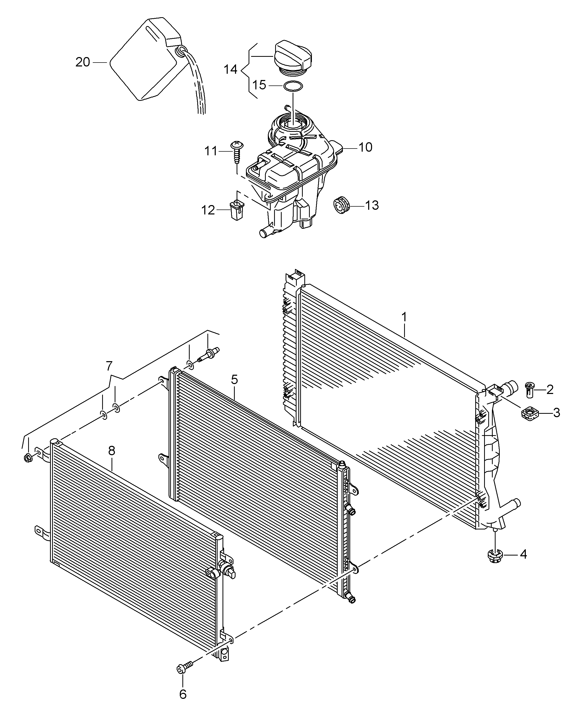 Seat 4F0 121 251 AE - Jäähdytin,moottorin jäähdytys inparts.fi