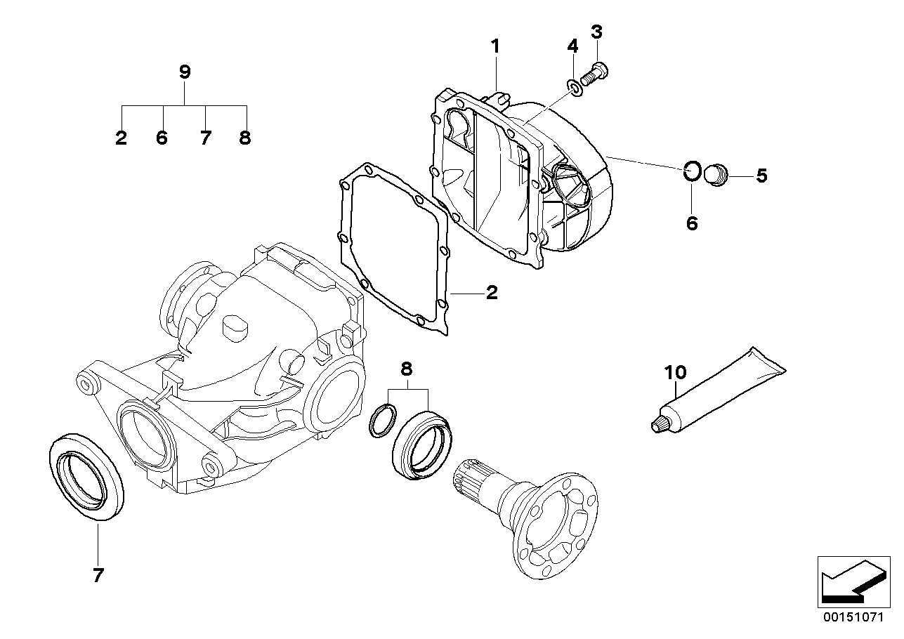 BMW 33 10 7 505 604 - Akselitiiviste, tasauspyörästö inparts.fi