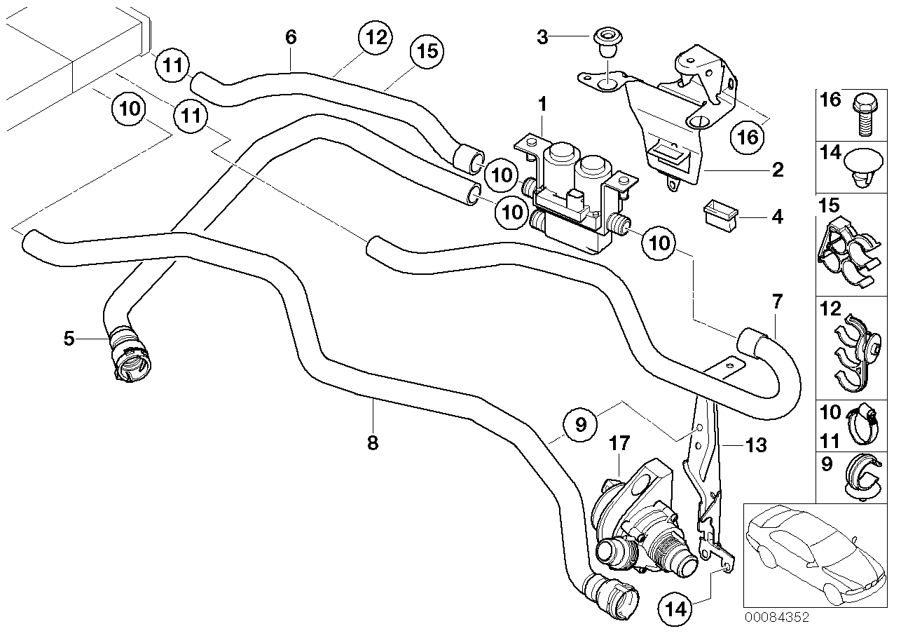 BMW 64 11 6 913 489 - Lisävesipumppu inparts.fi