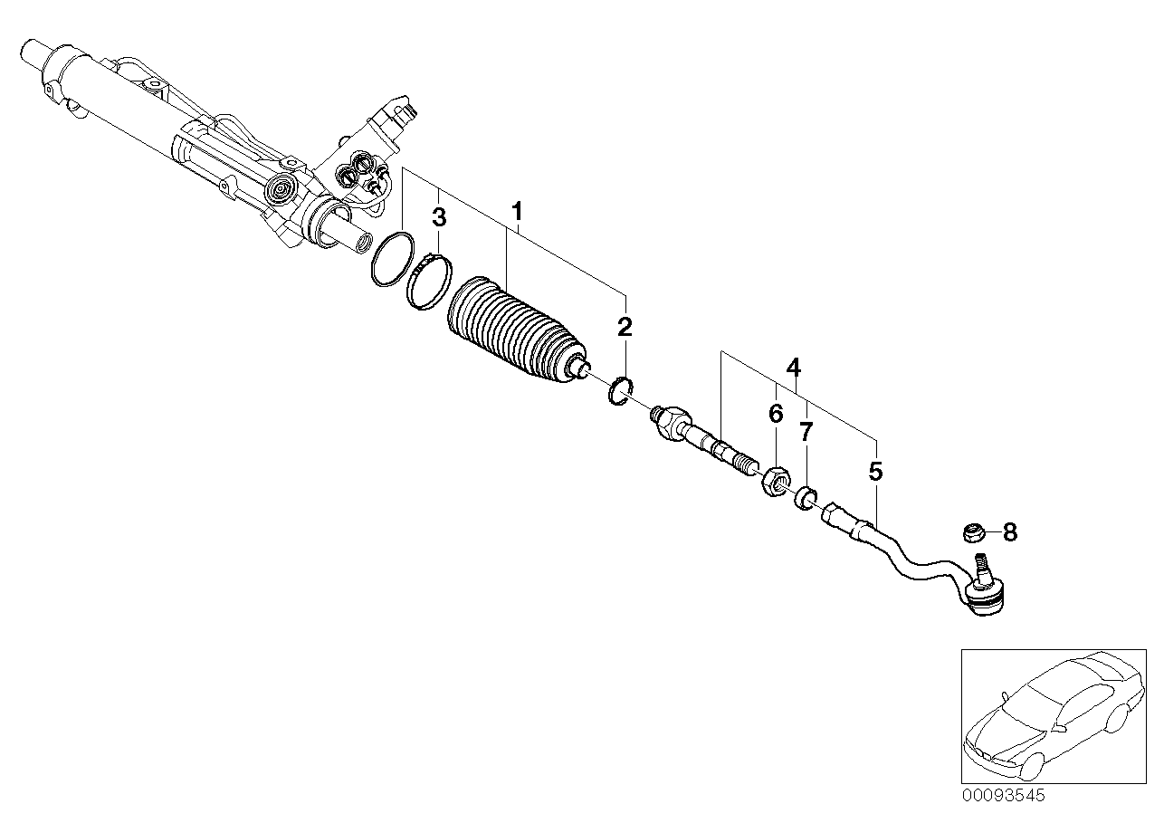 BMW 32 21 1 096 327 - Raidetangon pää inparts.fi