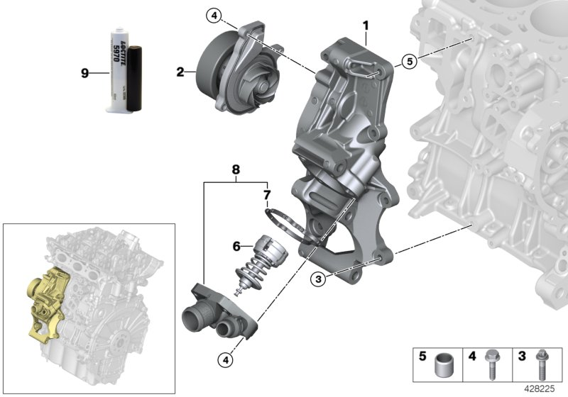 BMW 11 51 8 591 069 - Vesipumppu inparts.fi