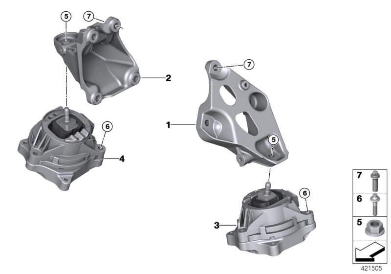 BMW 22 11 6 859 411 - Moottorin tuki inparts.fi