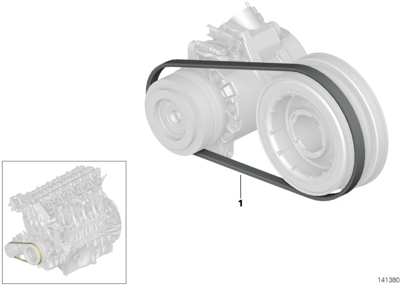 BMW 64557809801 - Moniurahihna inparts.fi