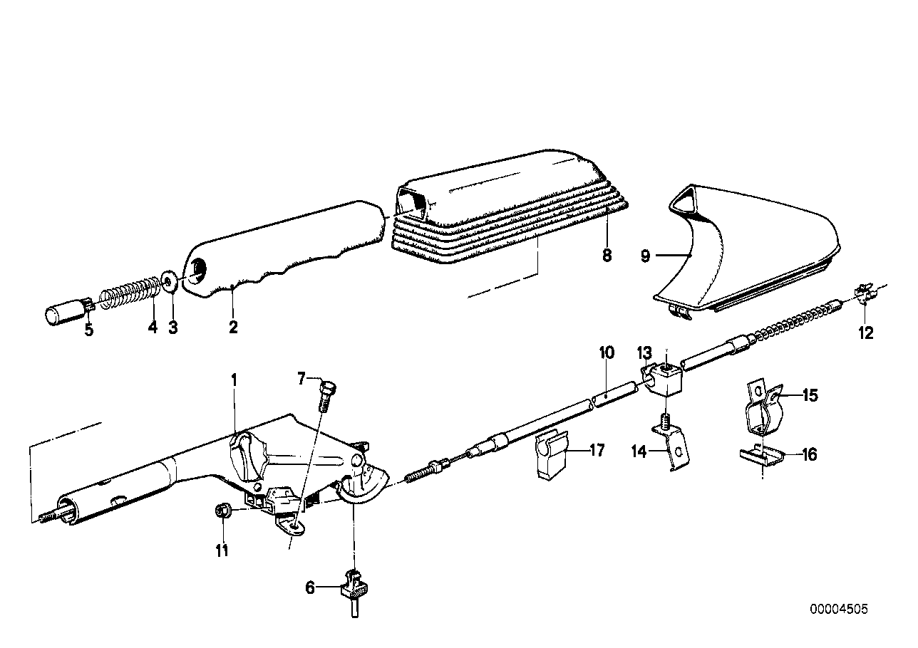 BMW 34411154681 - Vaijeri, seisontajarru inparts.fi