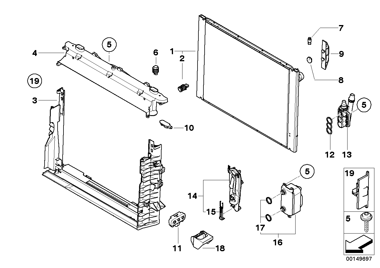 BMW 17 11 7 585 440 - Jäähdytin,moottorin jäähdytys inparts.fi