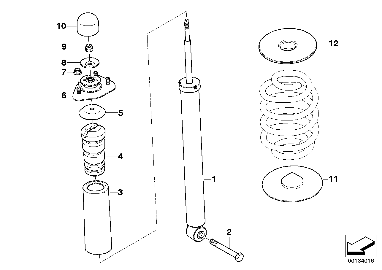 BMW 33503413808 - Vaimennuskumi, jousitus inparts.fi