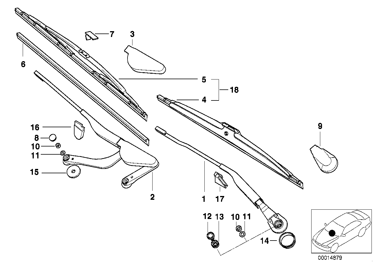 BMW 61618203954 - Pyyhkijänsulka inparts.fi