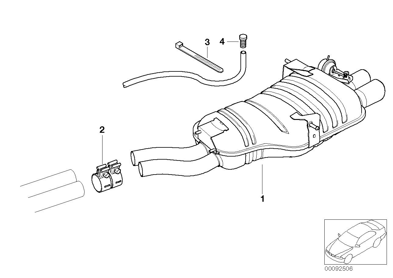 BMW 18 10 1 439 722 - Putkenliitin, pakoputkisto inparts.fi