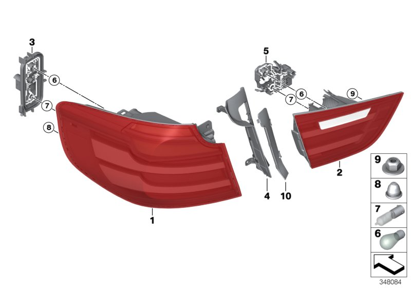 BMW 63217366071 - Lampun pidike, takavalo inparts.fi