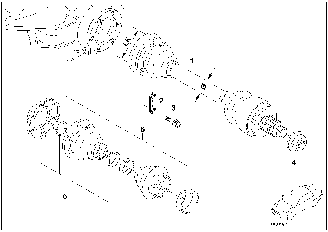 BMW 33207546049 - Paljekumi, vetoakseli inparts.fi