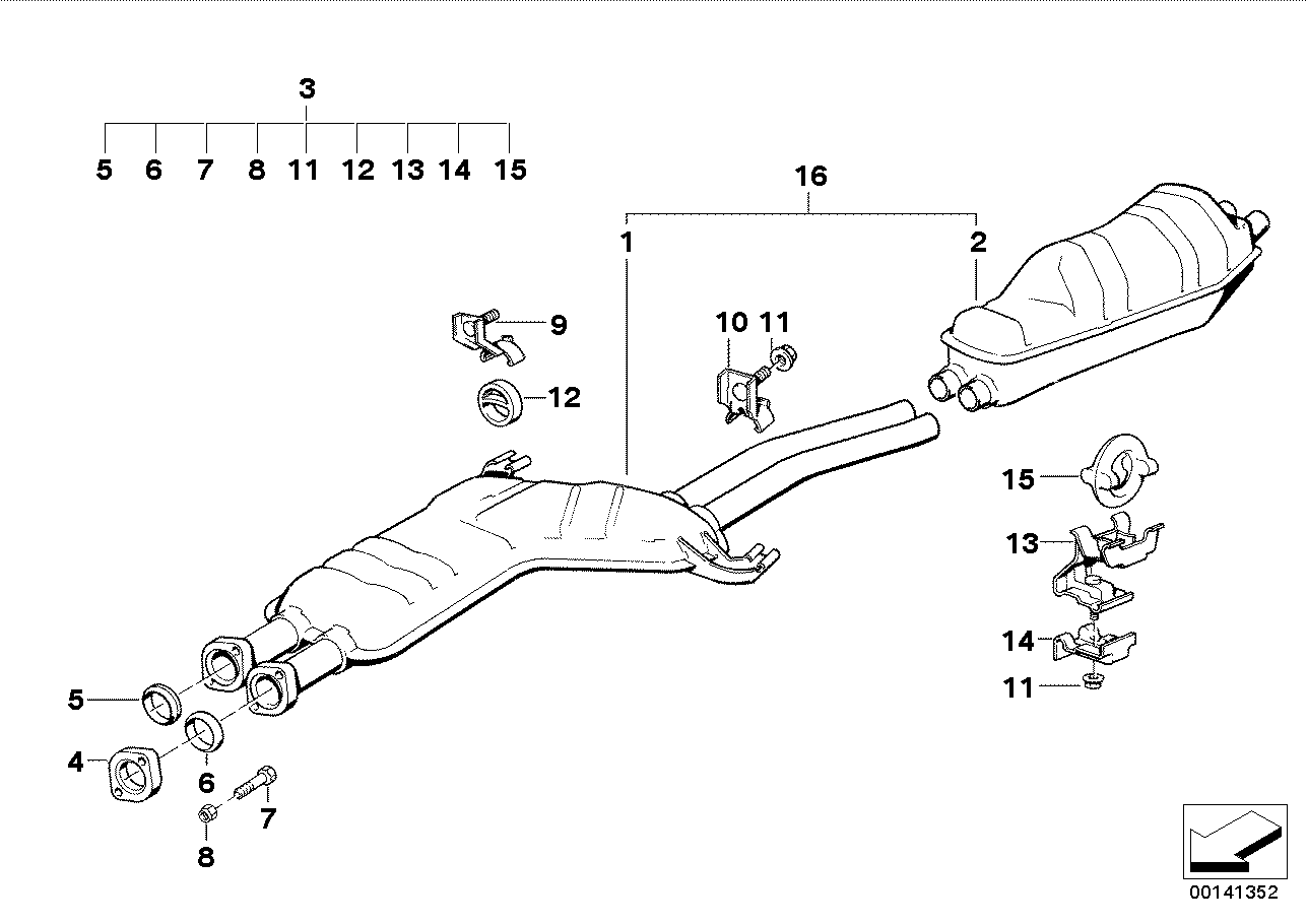 BMW 18111175311 - Tiivisterengas, pakoputki inparts.fi